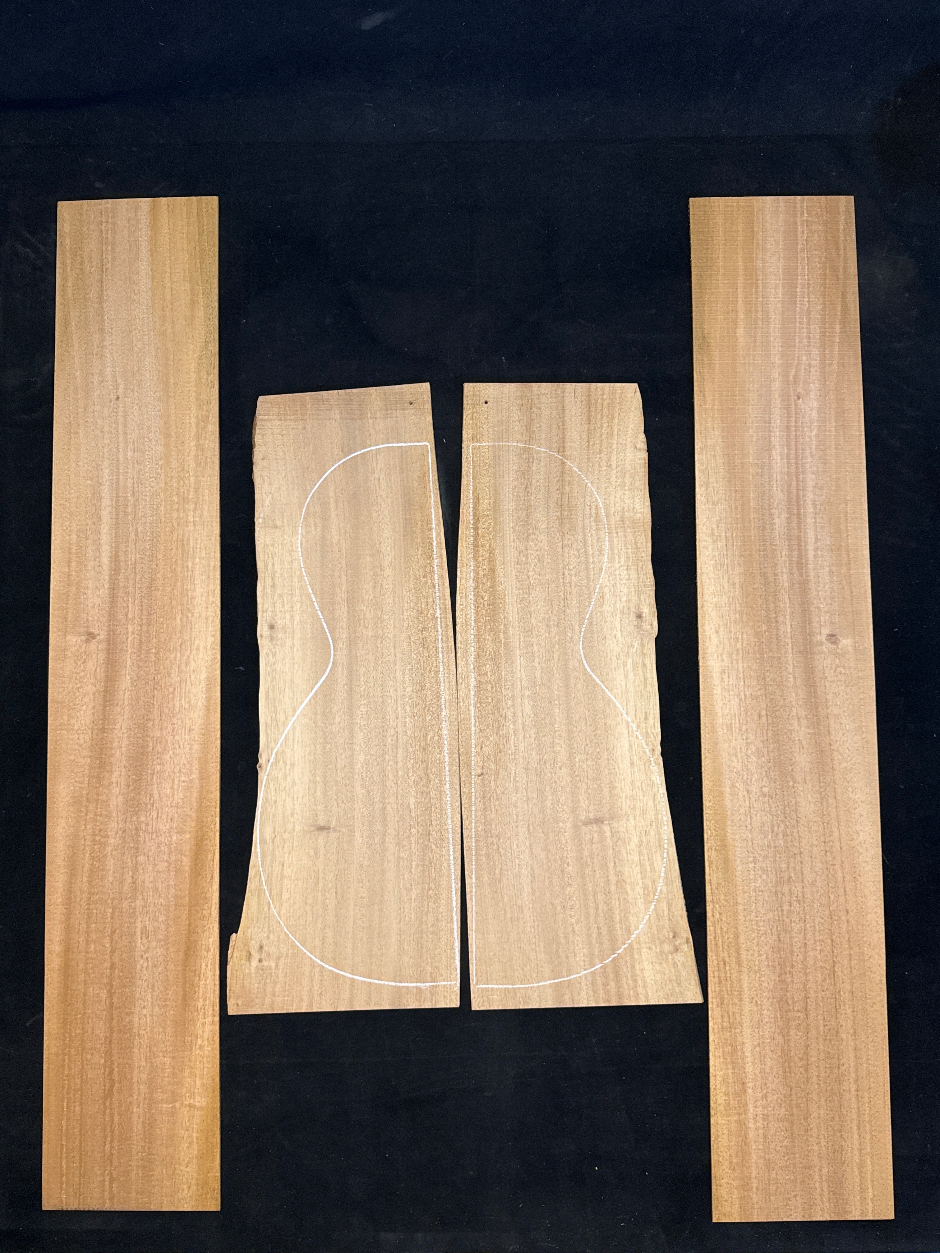 Cuban Mahogany (2nd Grade) Acoustic Guitar Back & Sides Set 79