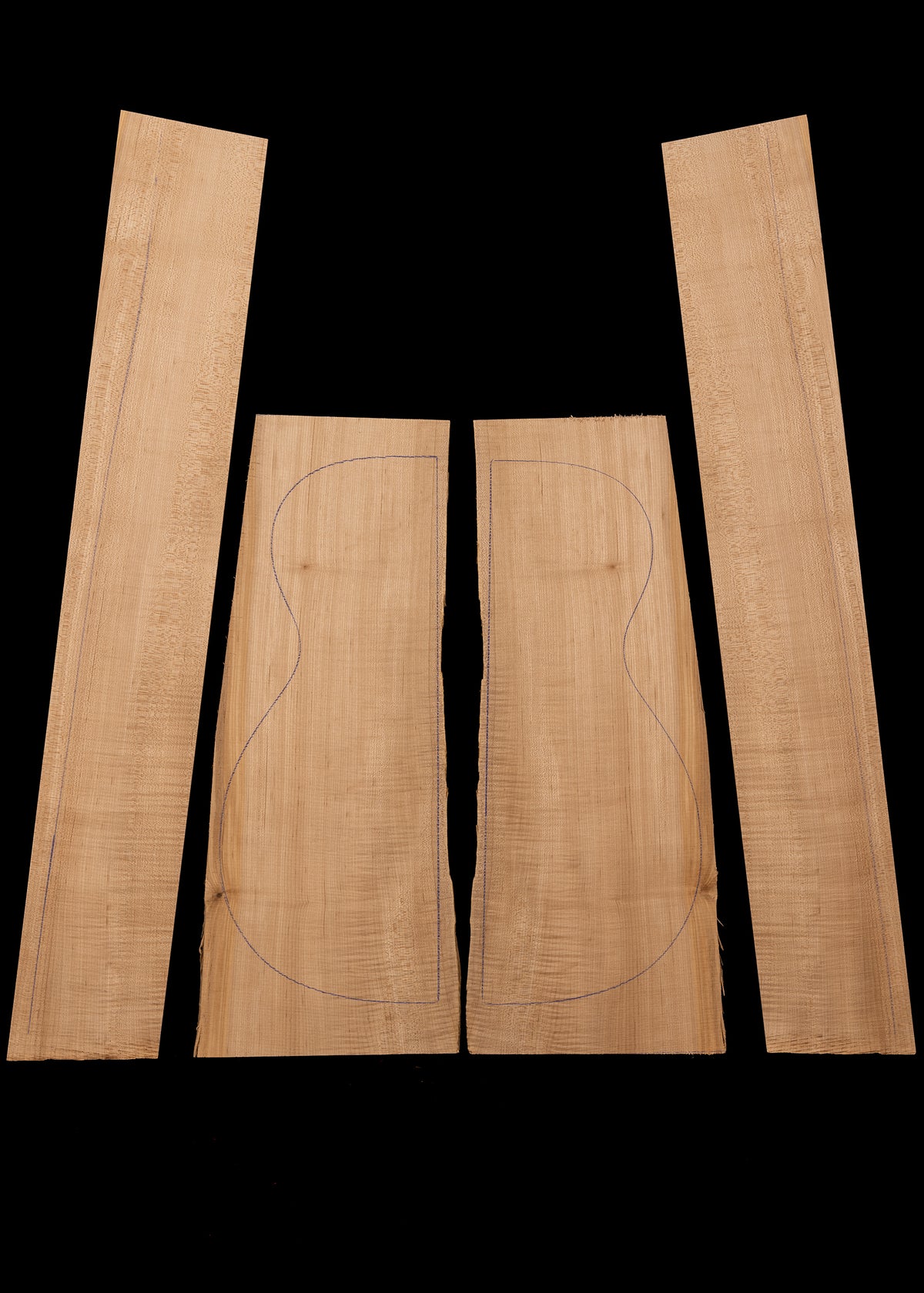 Maple Acoustic Guitar Back and Sides Set 35