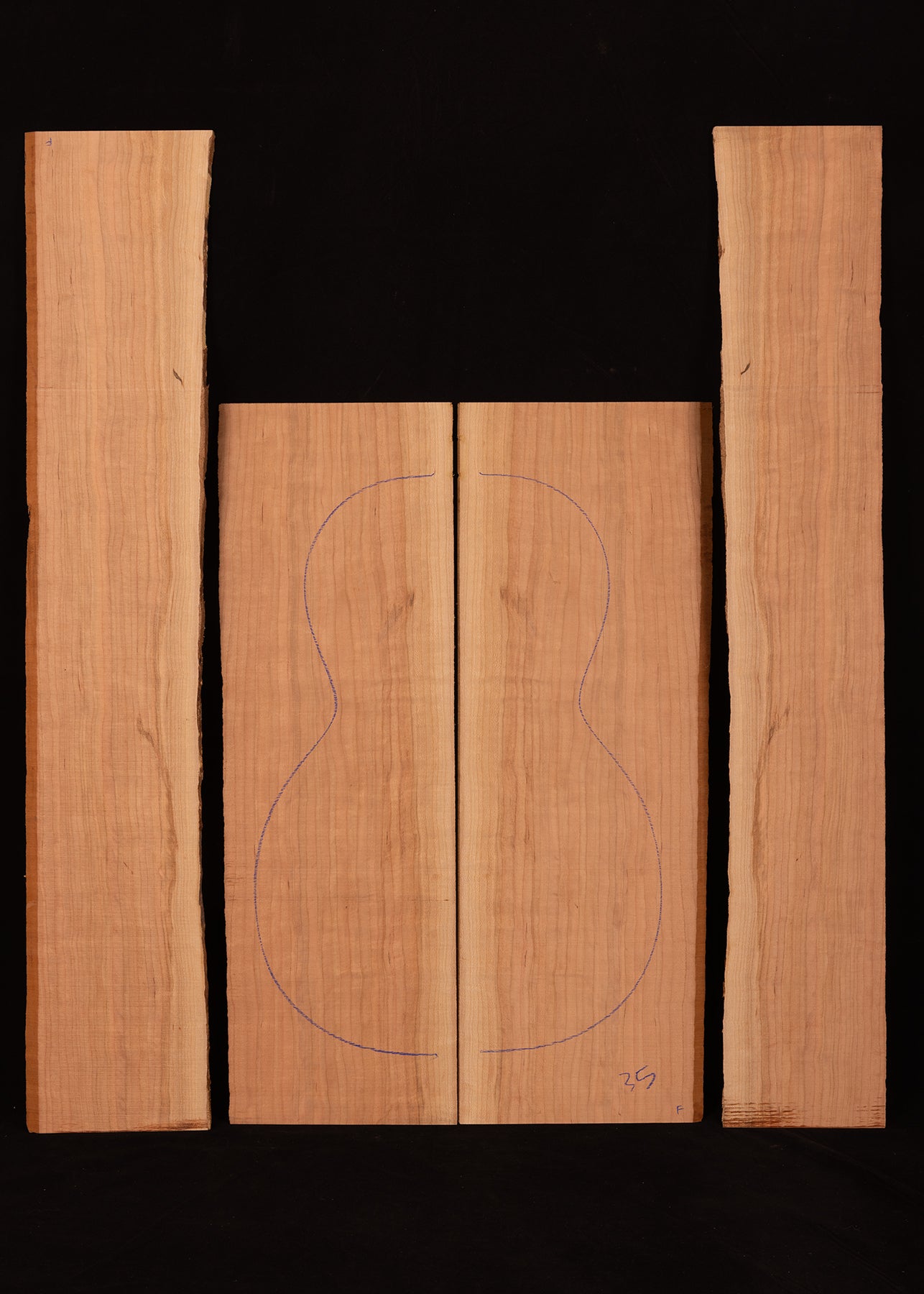 Cherry Acoustic Guitar Back and Sides Set 35