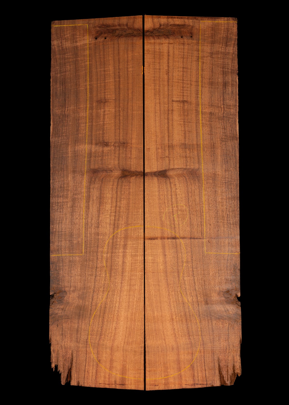 Salvaged Curly Koa Tenor Ukulele Back and Sides Set 36