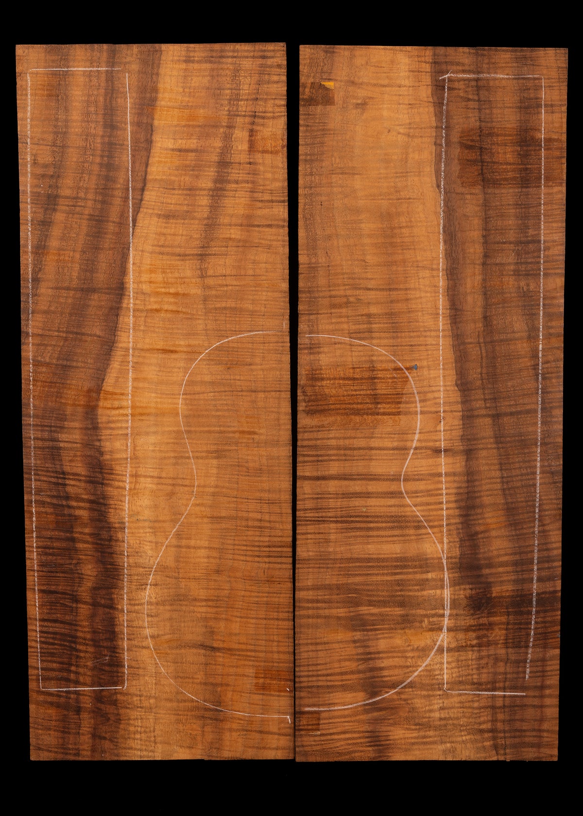 Salvaged Curly Koa Tenor Ukulele Back and Sides Flitch Set 37