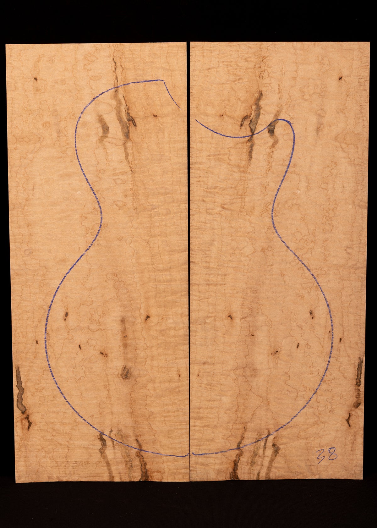 Blister Maple Electric Guitar Laminate Top 38