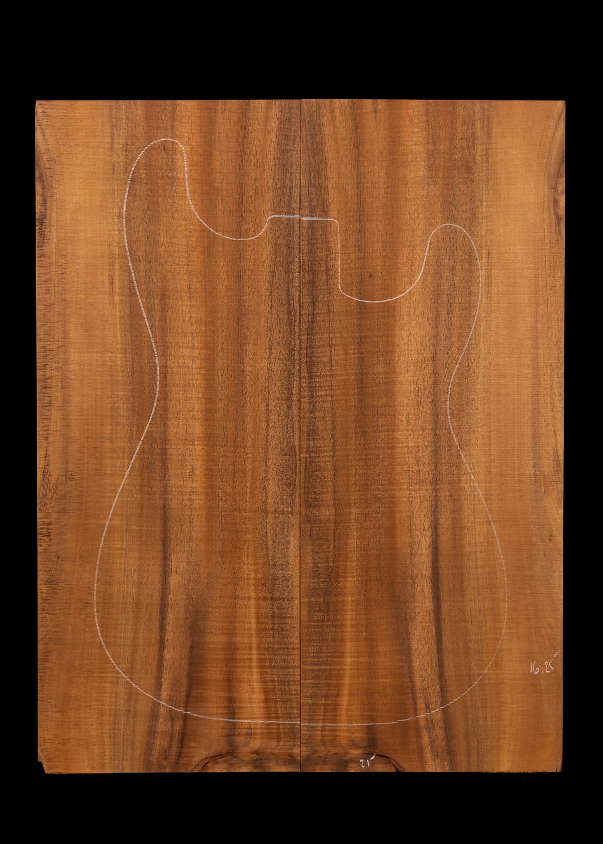 Curly Koa Bass/Electric Guitar Drop Top 39