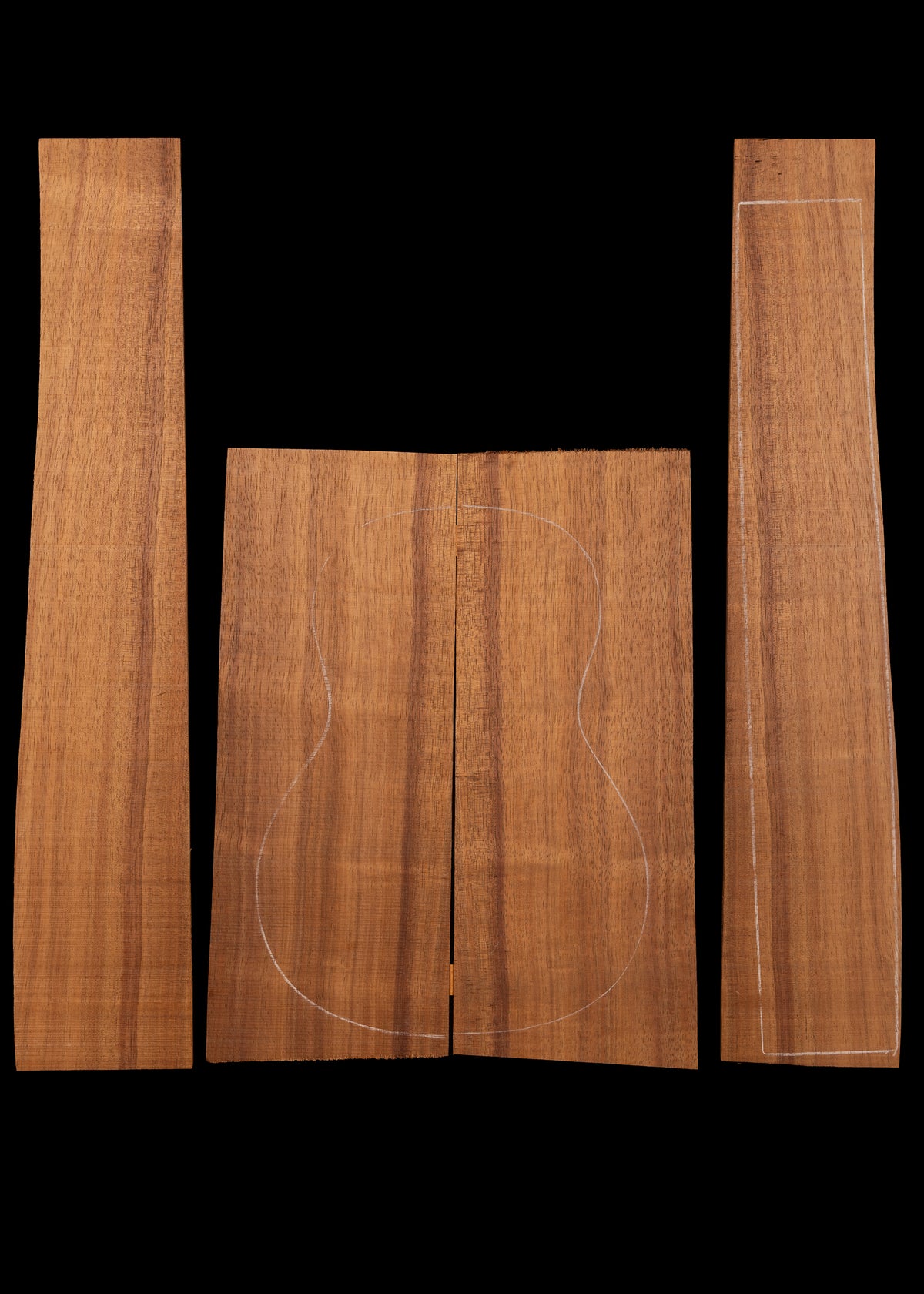 Salvaged Curly Koa Tenor Ukulele Back and Sides Set 39