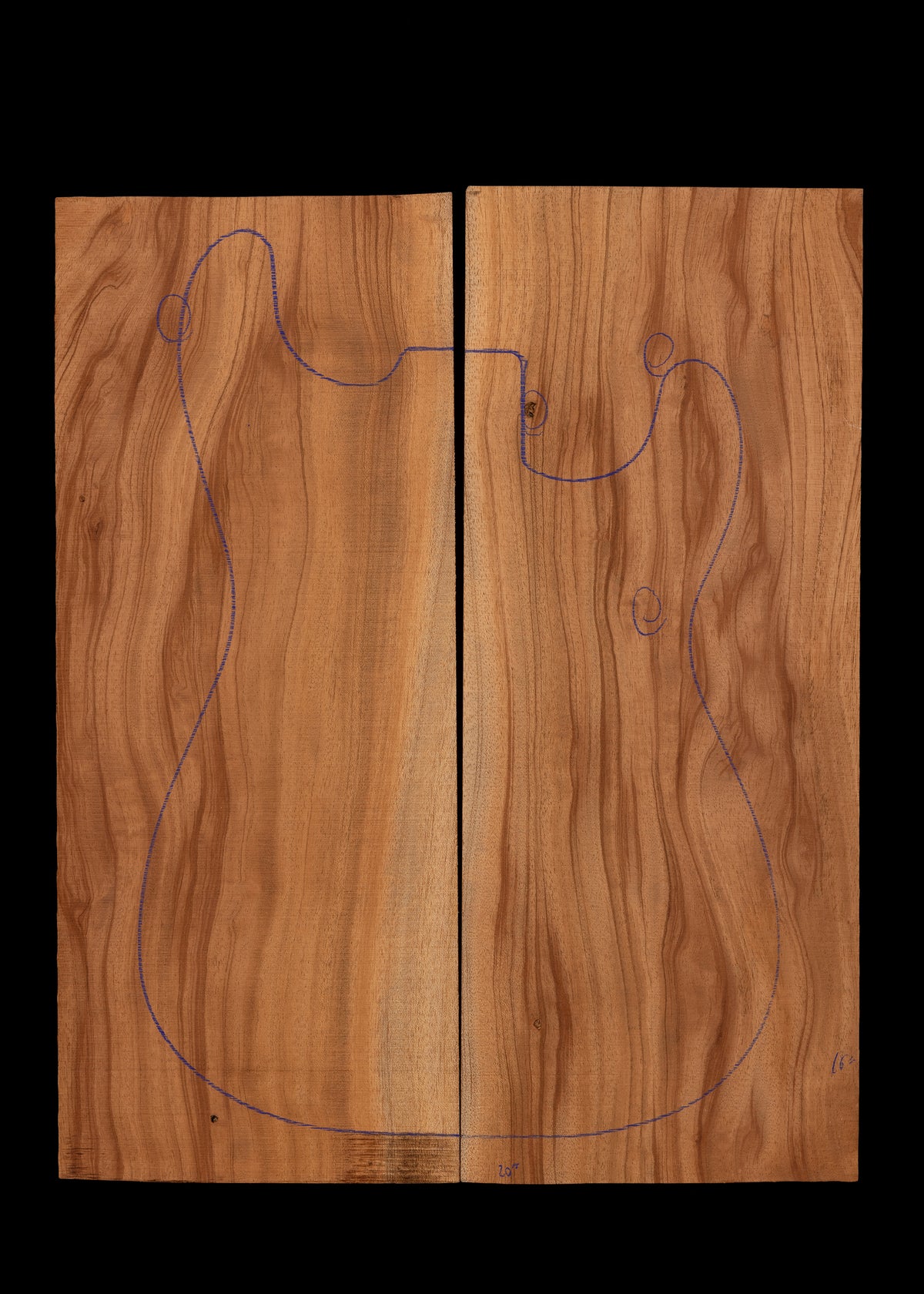 African Mahogany Bass/Electric Guitar Drop Top 41