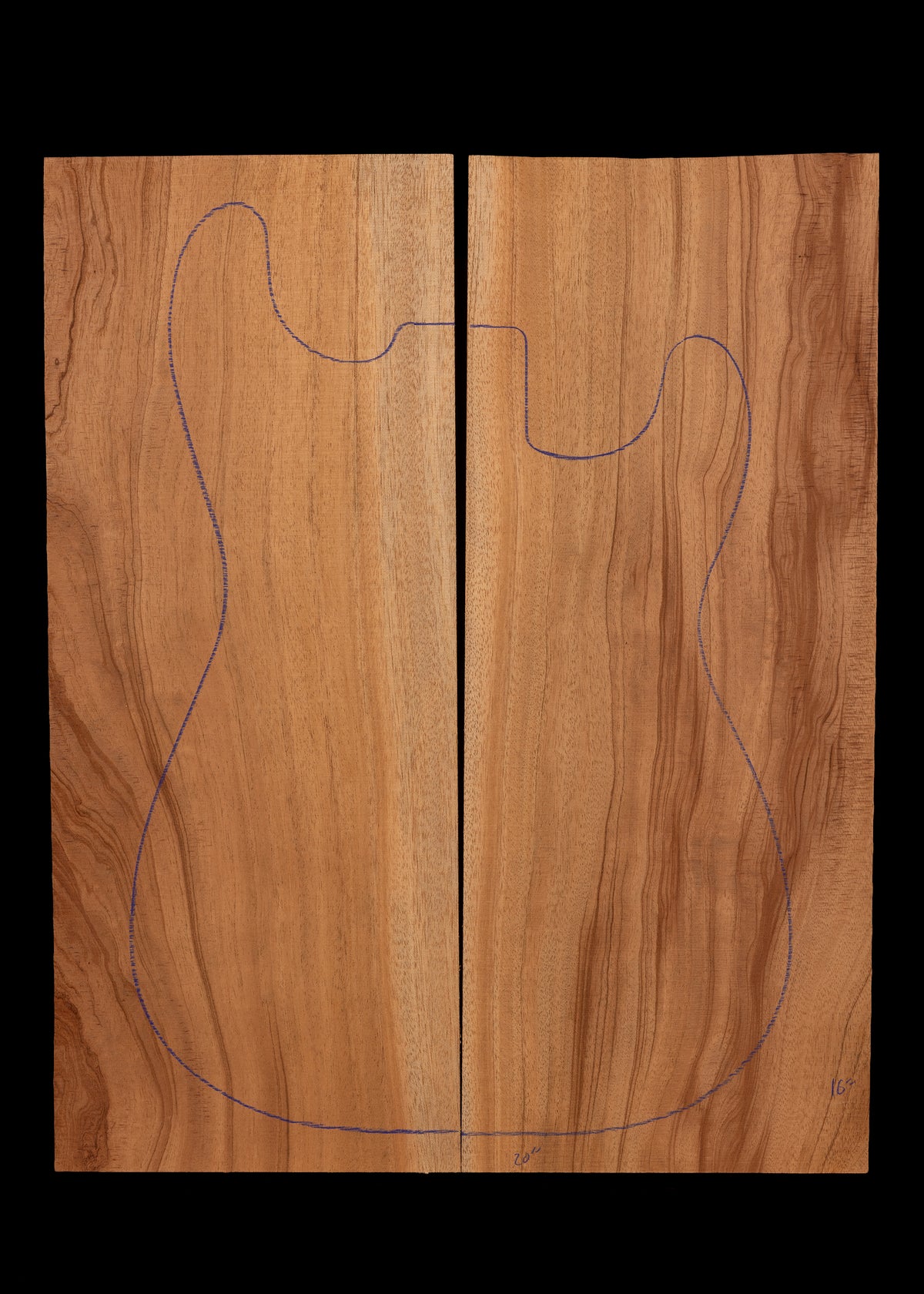 African Mahogany Bass/Electric Guitar Drop Top 42