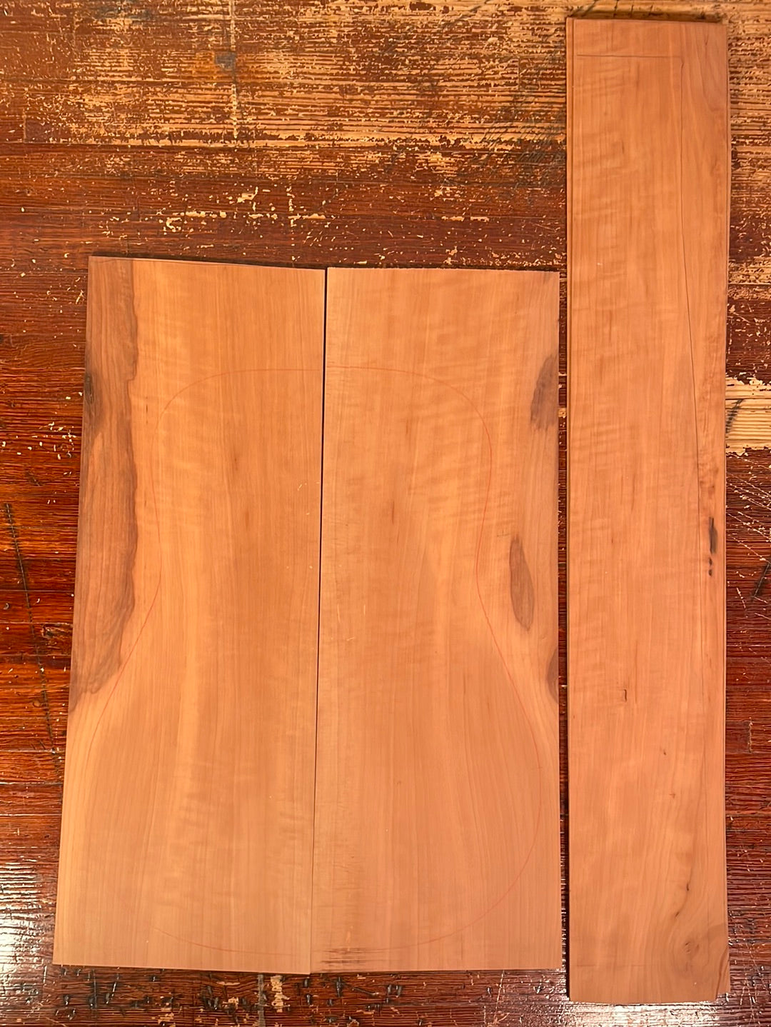 Pearwood Acoustic Guitar Back and Sides Set 2