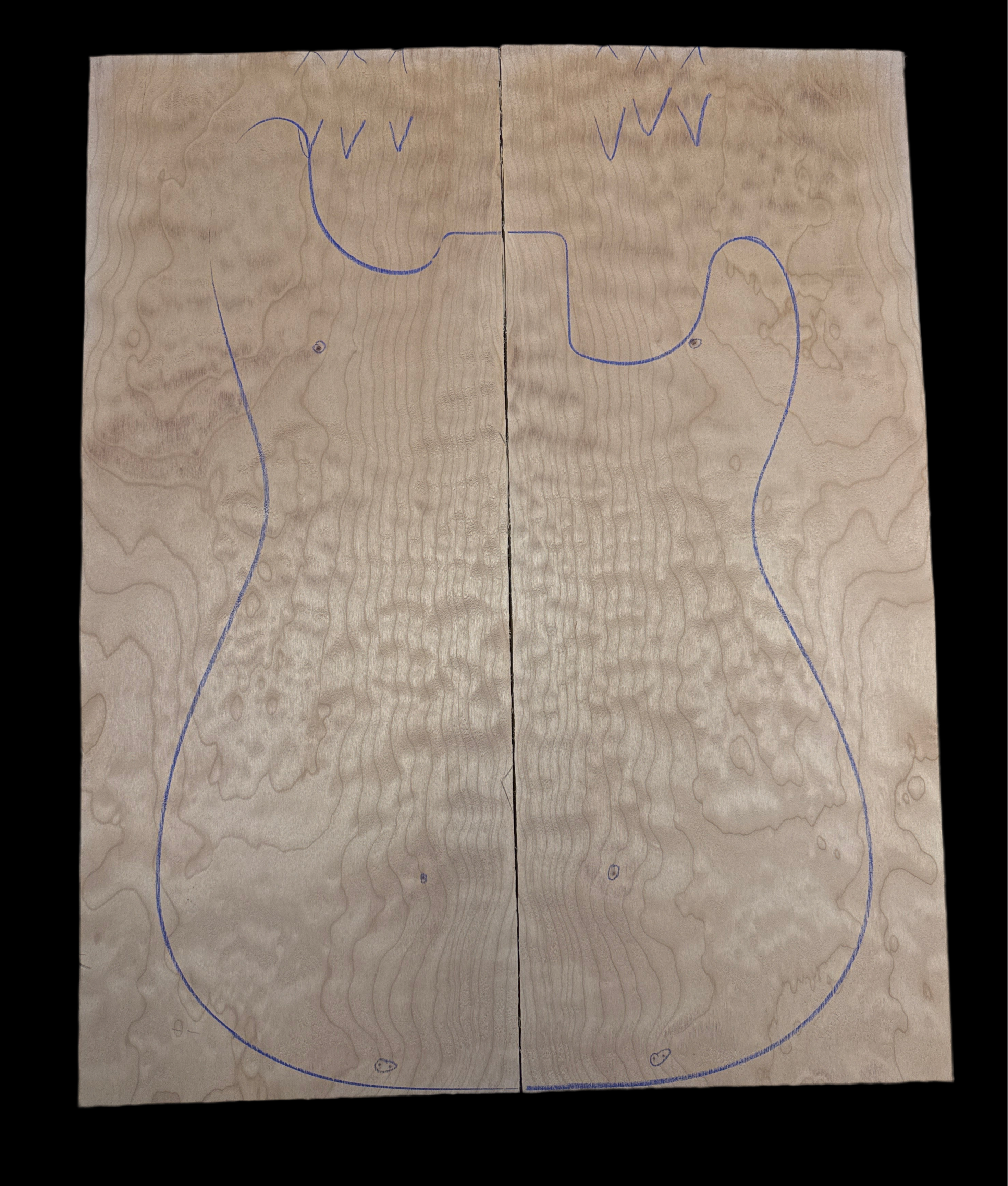 Figured Maple Electric Guitar Carve Top 02