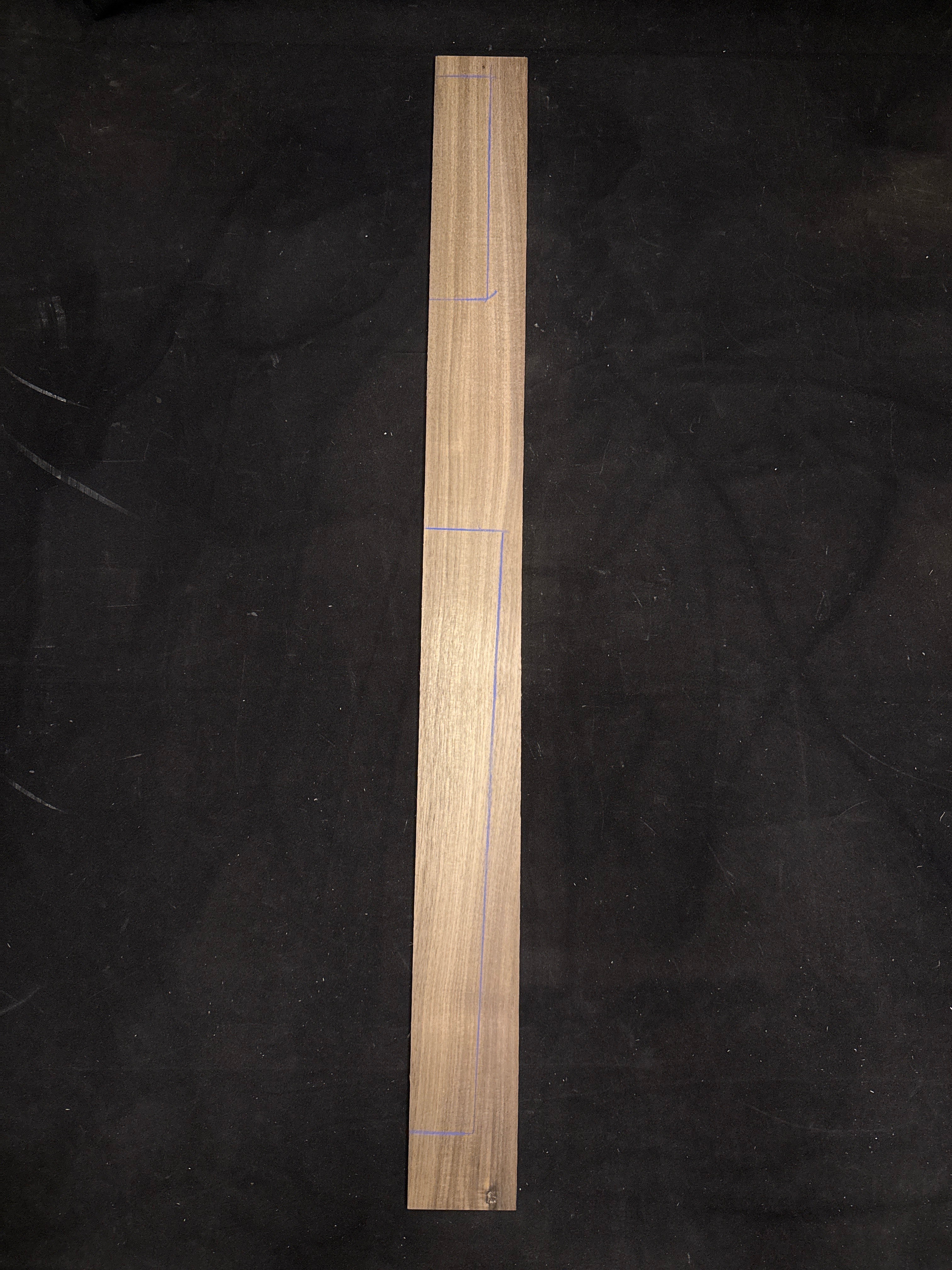Black Walnut Guitar Fingerboard and Bridge Blank 09