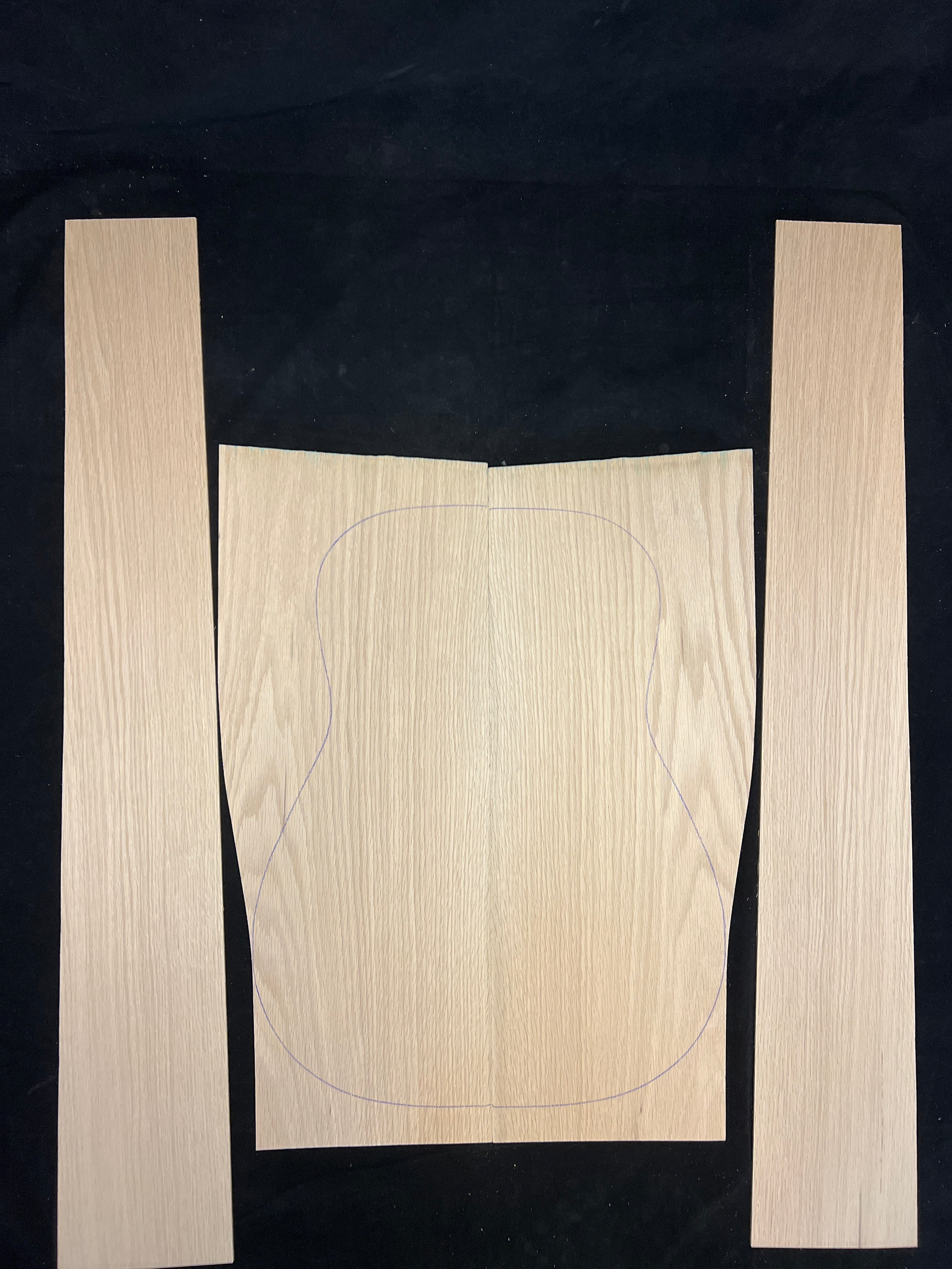 Red Oak Acoustic Guitar Back and Sides Set 01