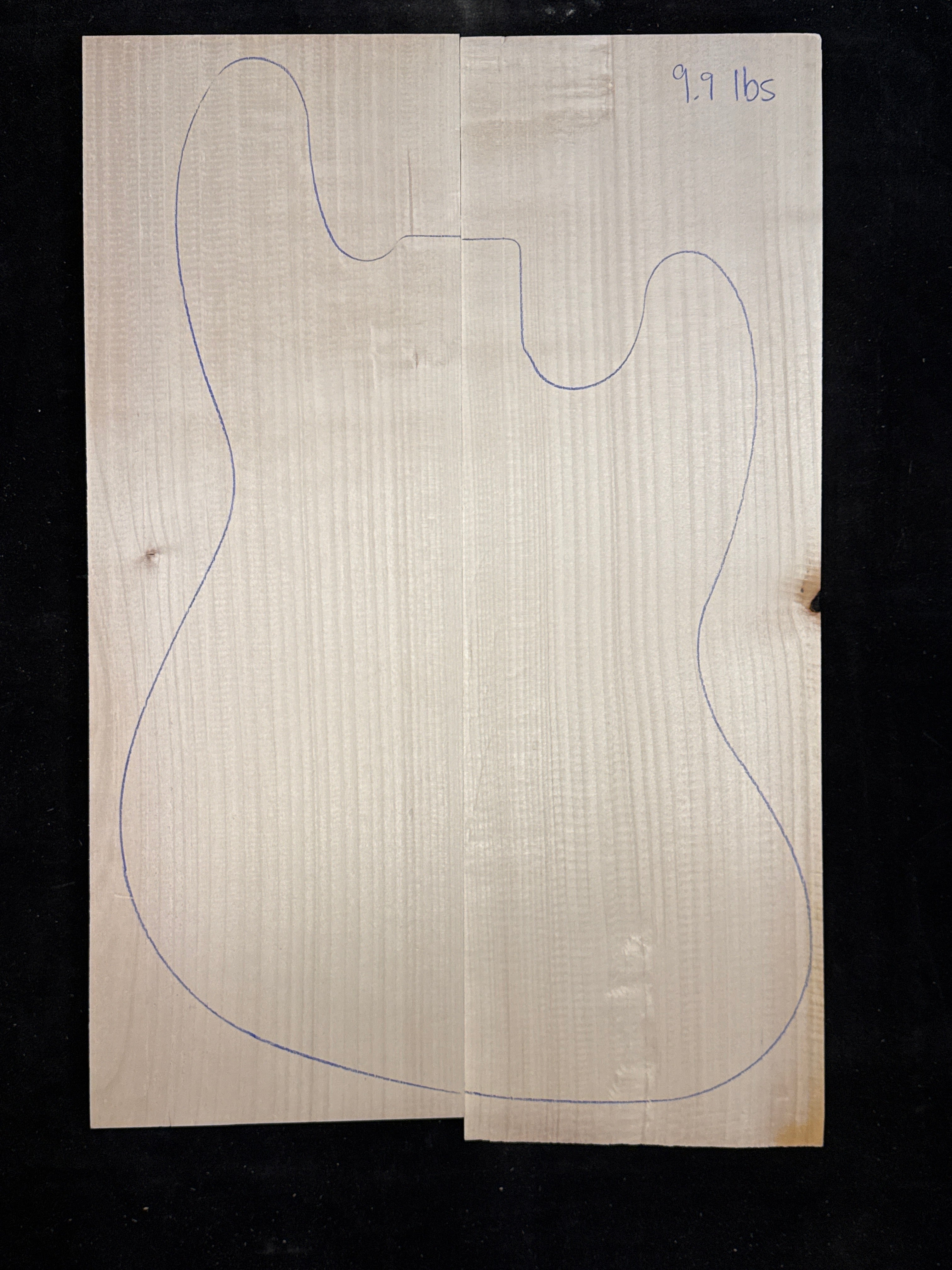 Alder 2-Piece Electric Guitar/Bass Body Blank 10