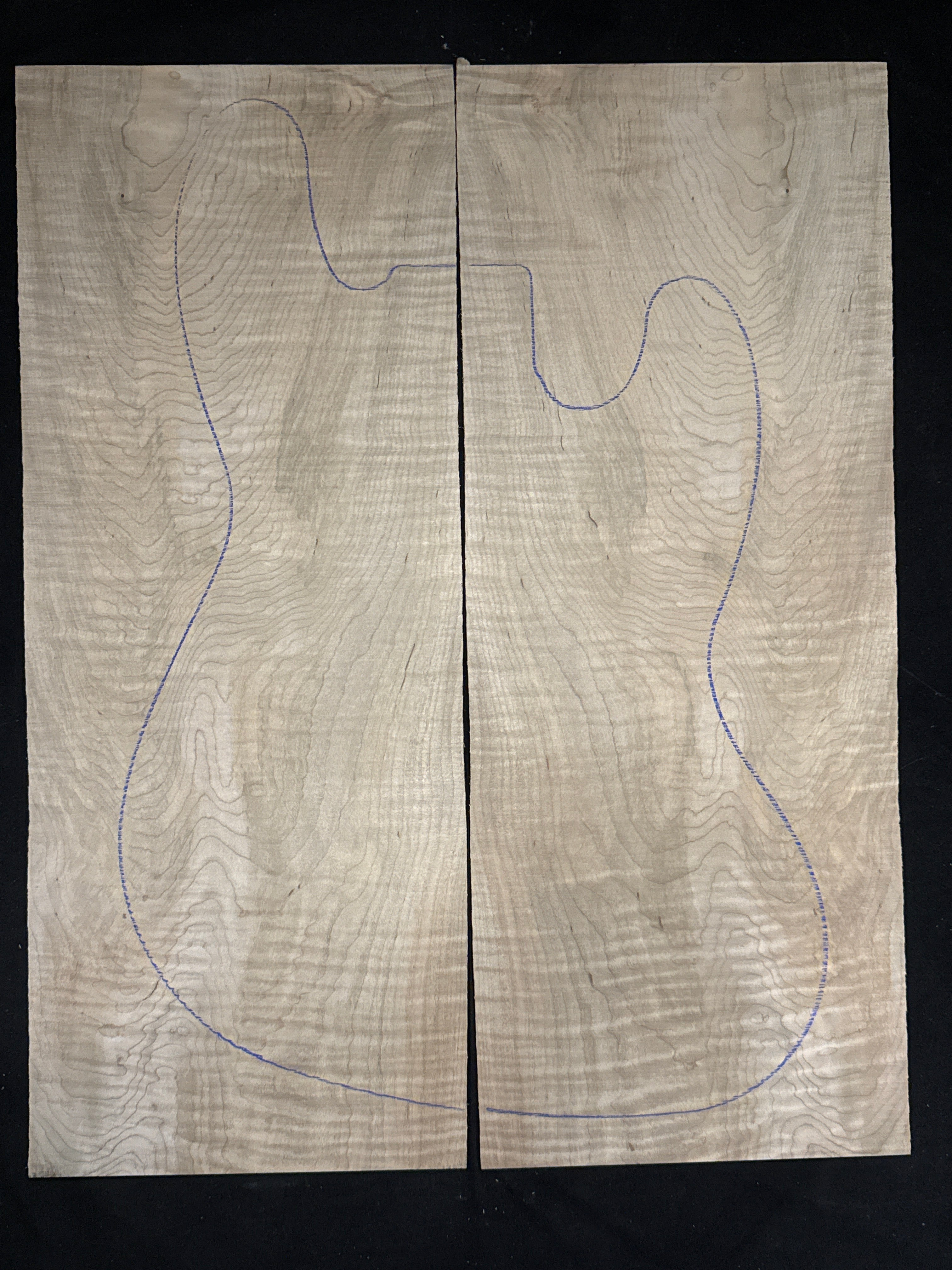 Figured Maple Electric Guitar/Bass Drop Top 29