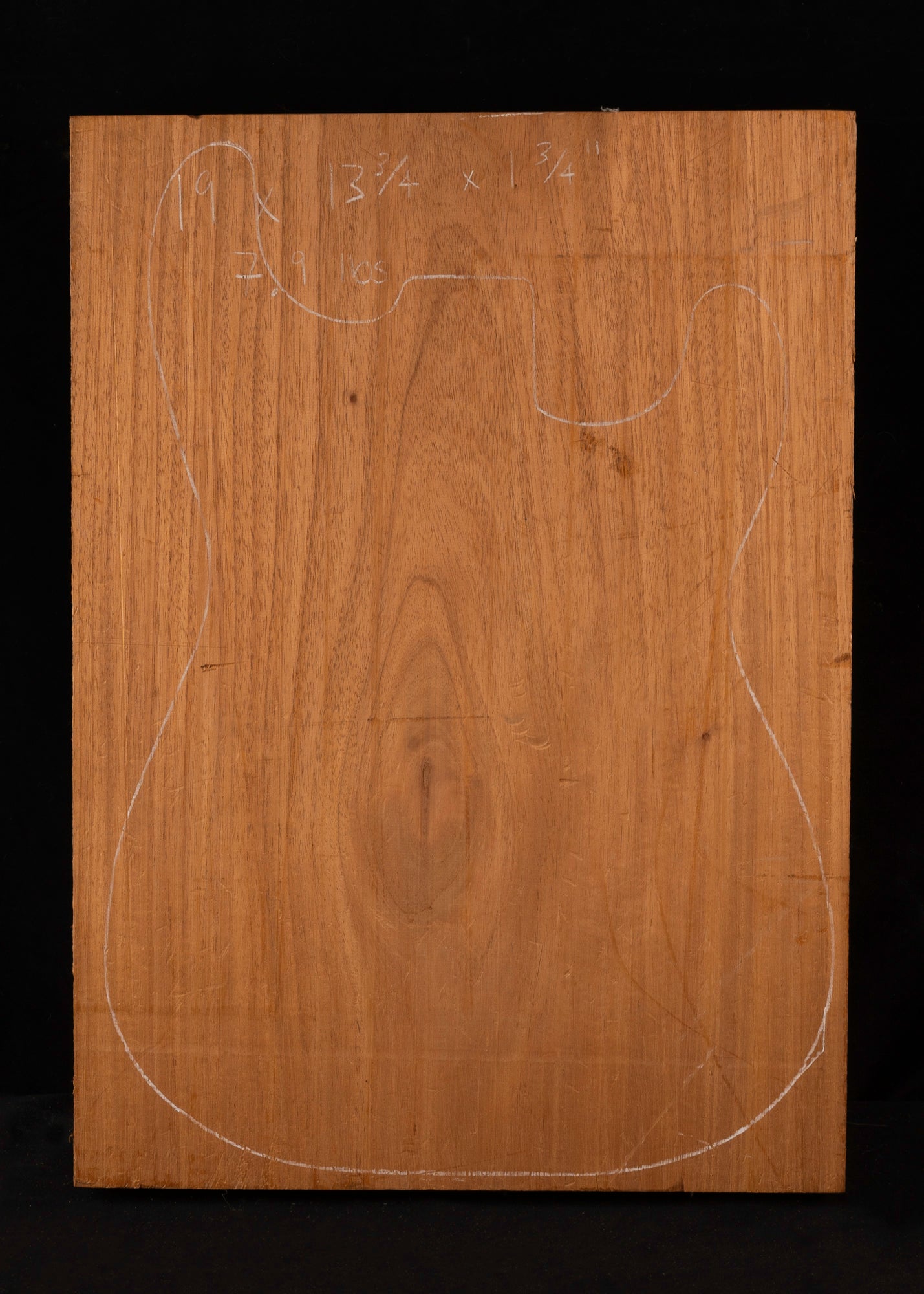 Mahogany 1-Piece Electric Guitar Body Blank 01