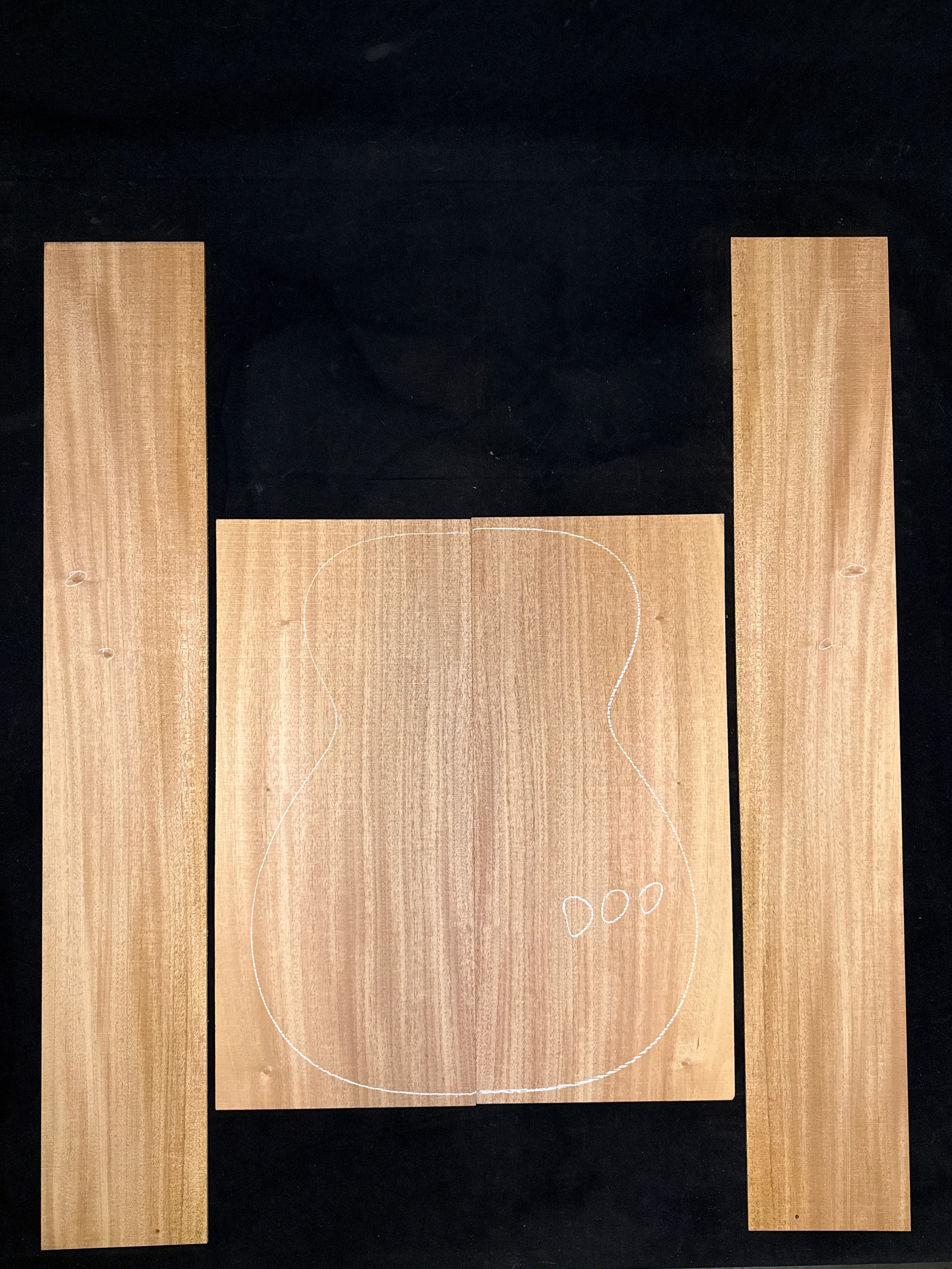 Cuban Mahogany Acoustic Guitar Back & Sides Set 55