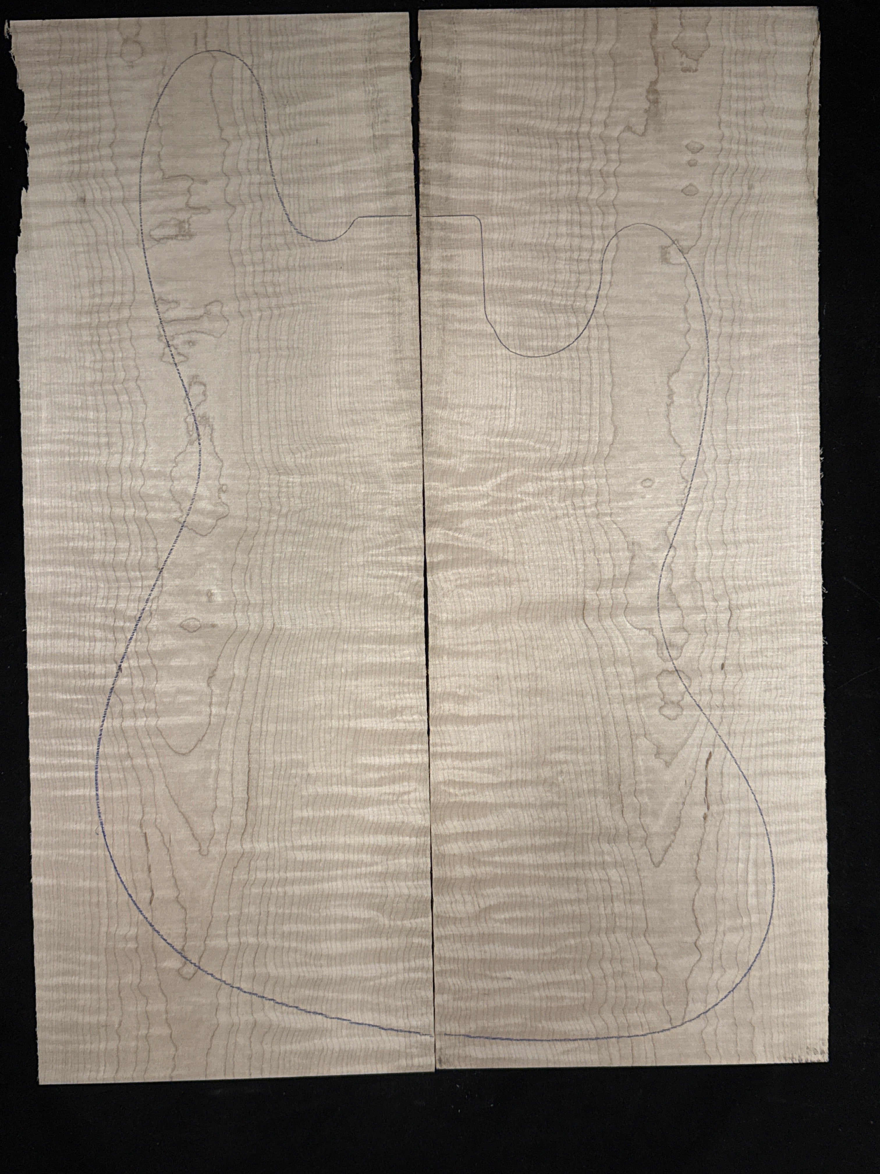 Figured Maple Electric Guitar/Bass Drop Top 34