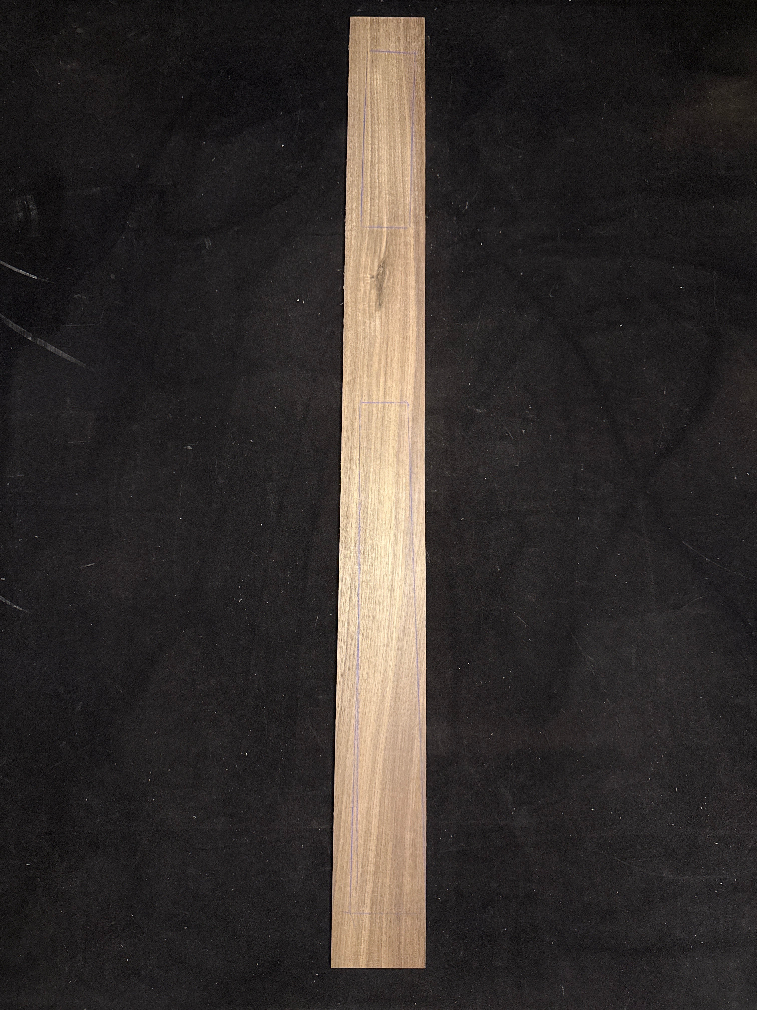 Black Walnut Guitar Fingerboard and Bridge Blank 05