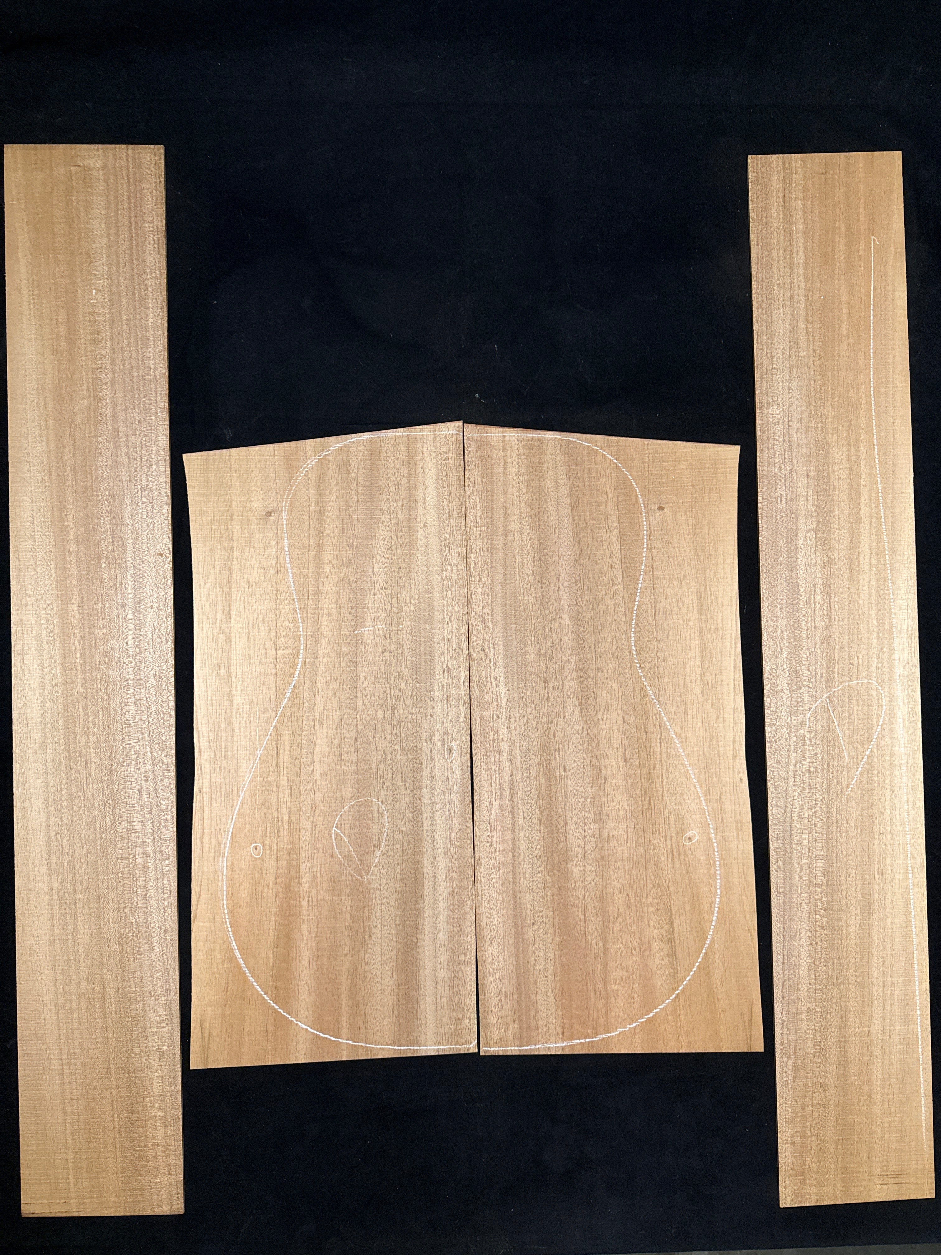 Cuban Mahogany Acoustic Guitar Back & Sides Set 40