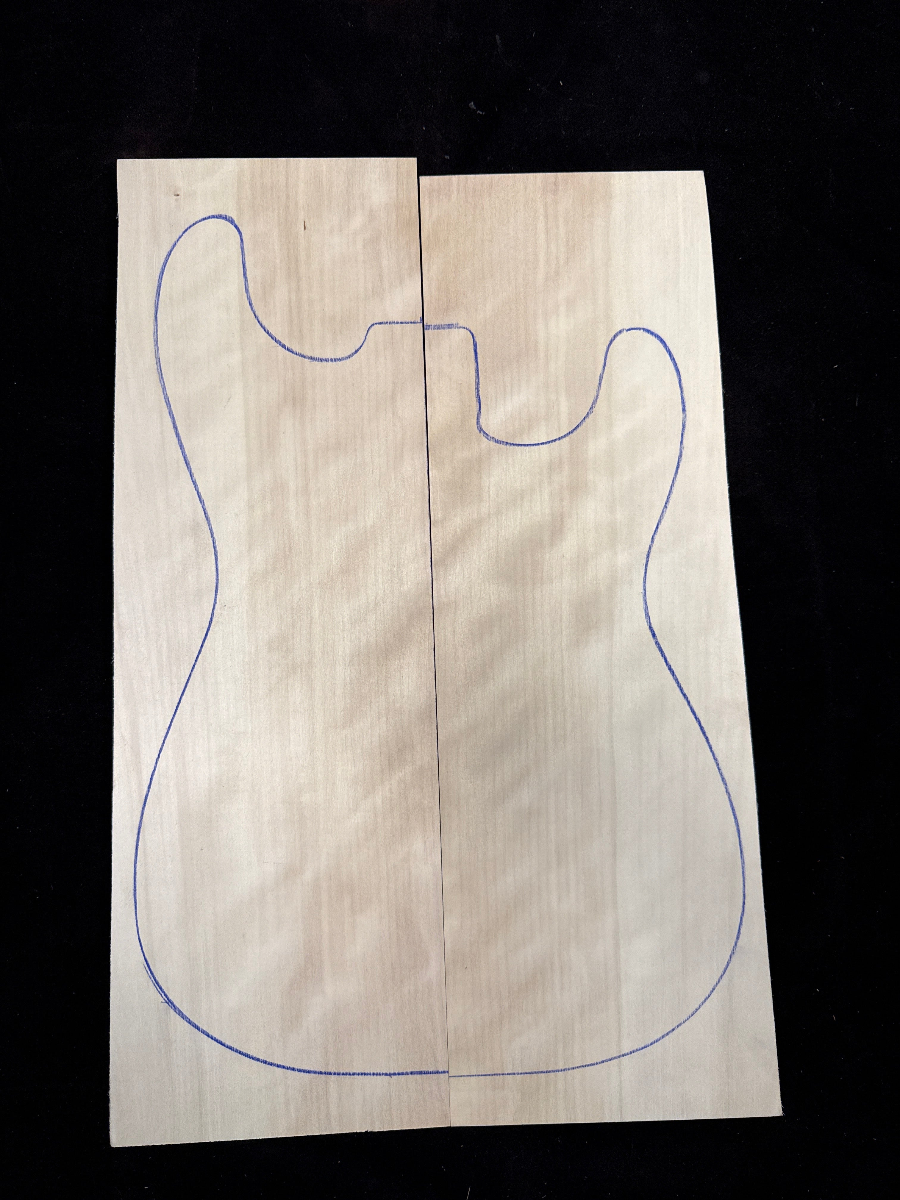 Figured Aspen 2-Piece Electric Guitar Body Blank 05