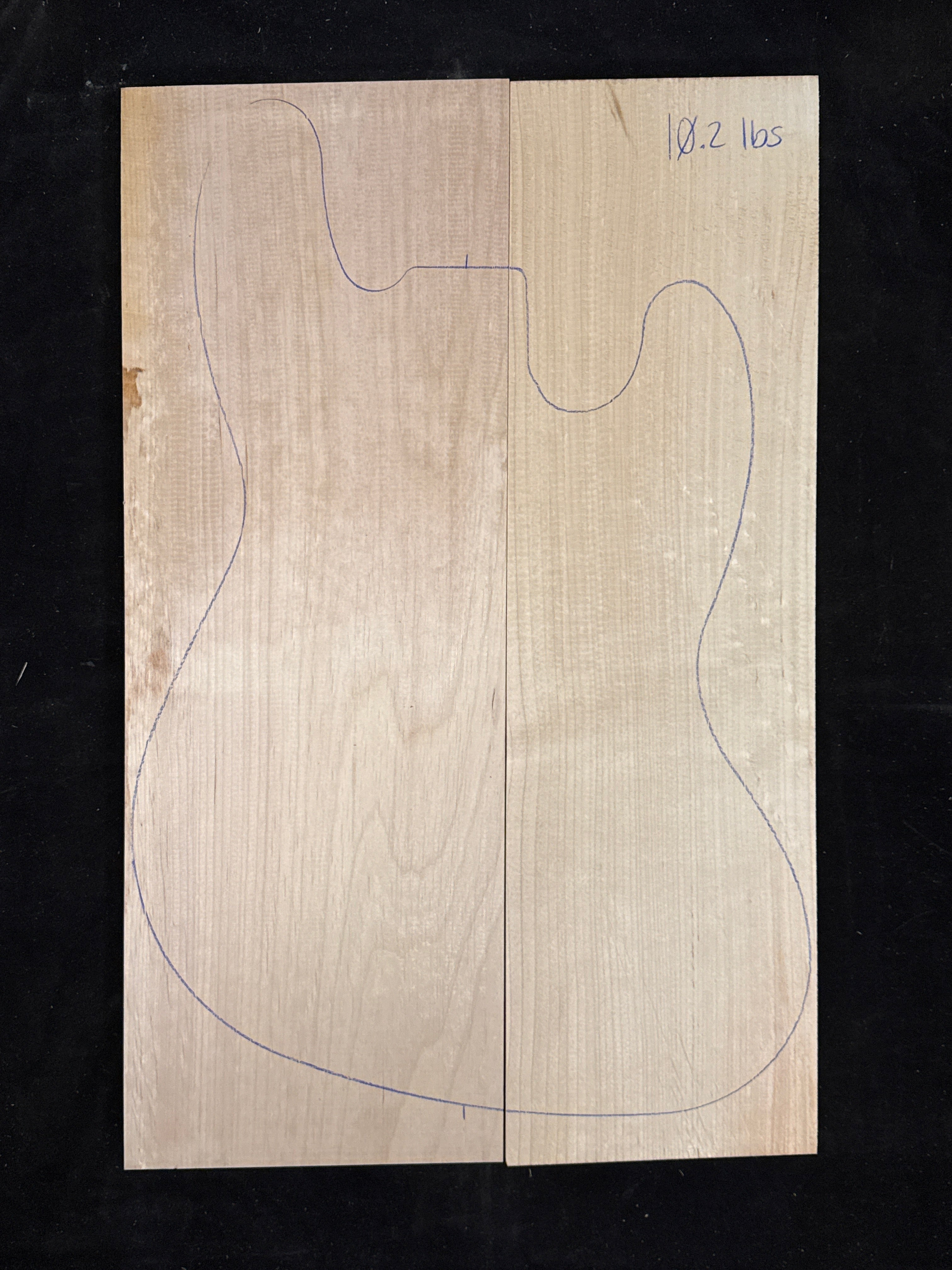 Alder 2-Piece Electric Guitar/Bass Body Blank 18