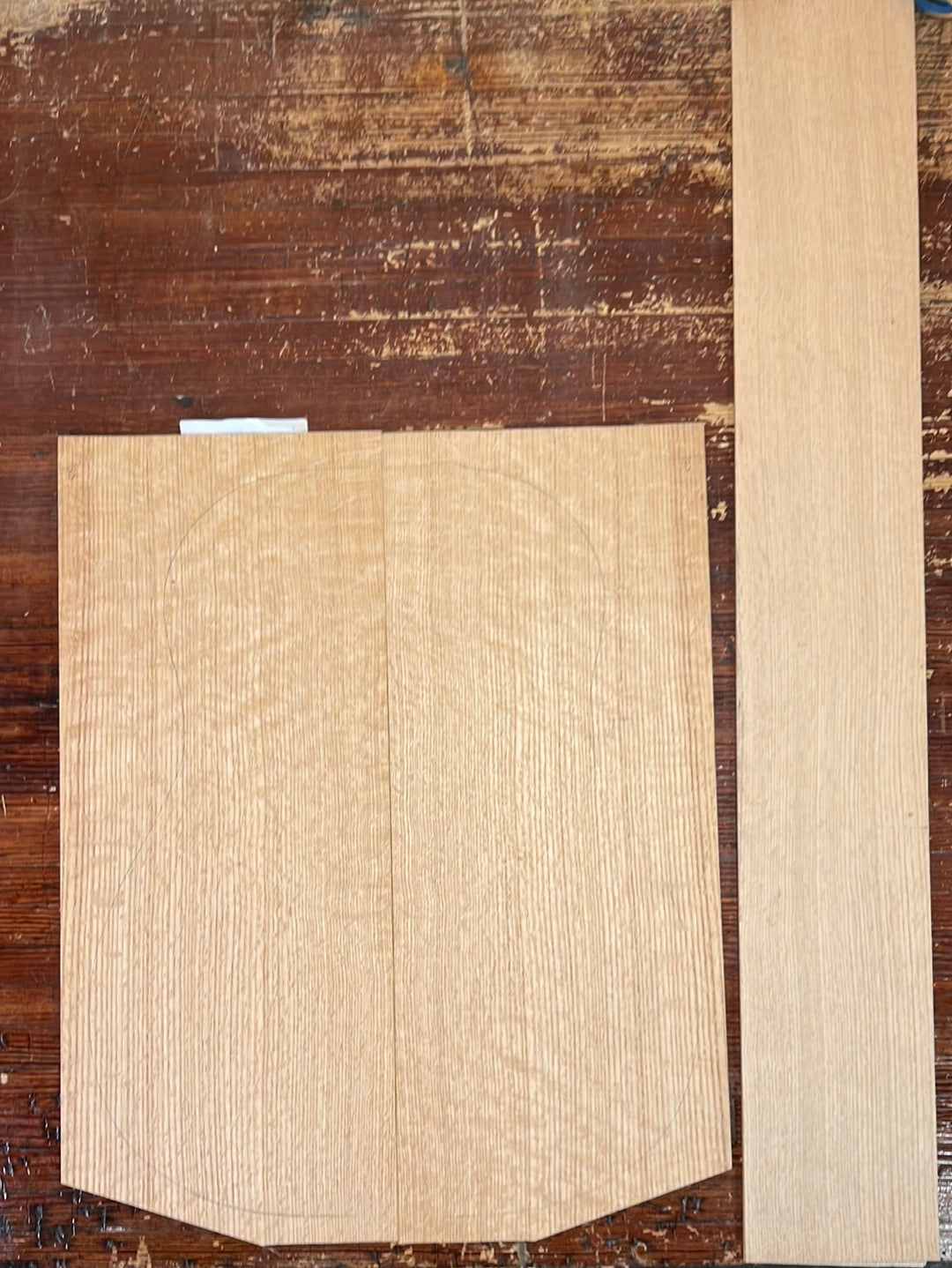 Curly White Oak Acoustic Guitar Back and Sides Set 2