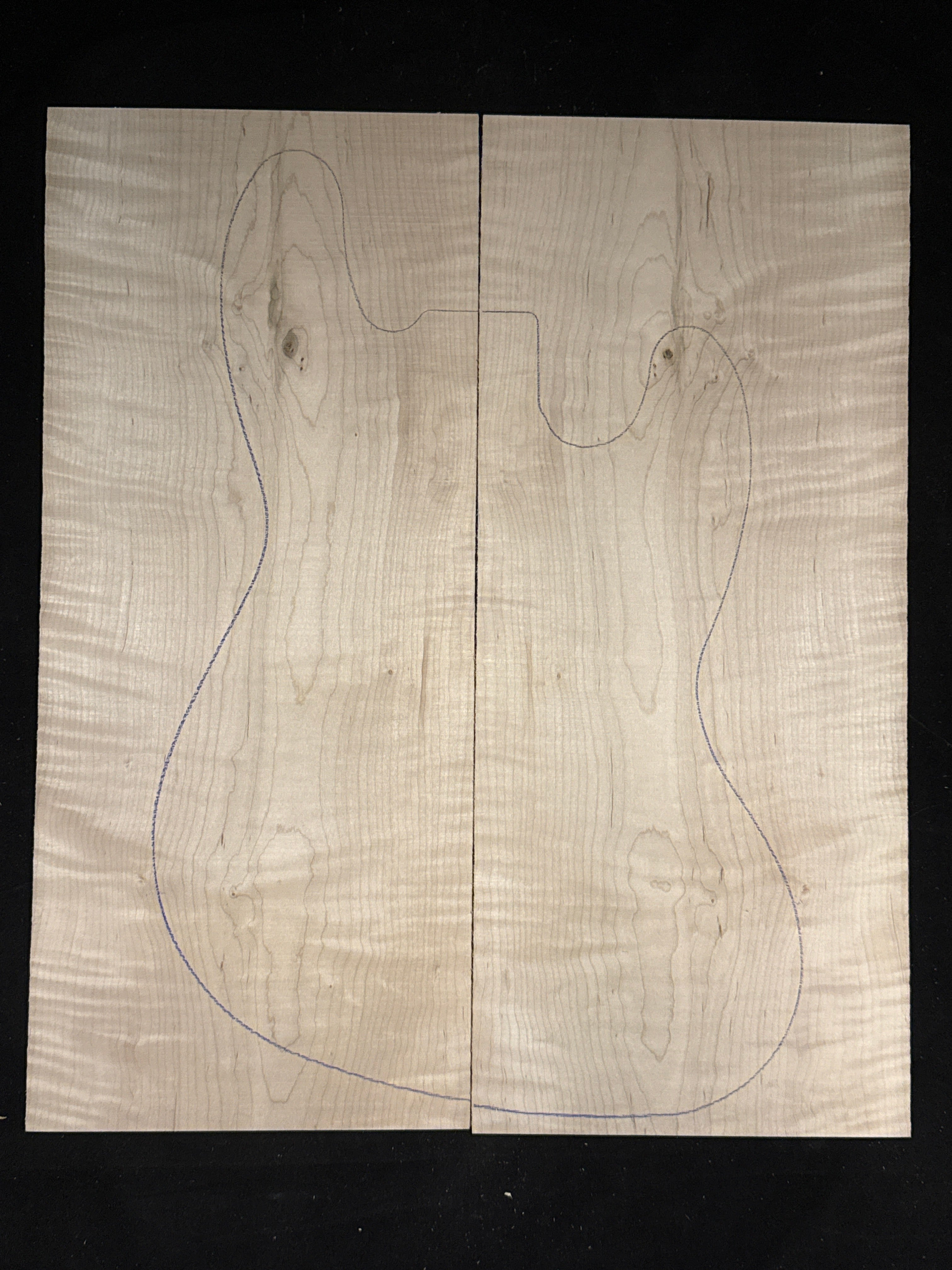 Figured Maple Electric Guitar/Bass Laminate Top 27