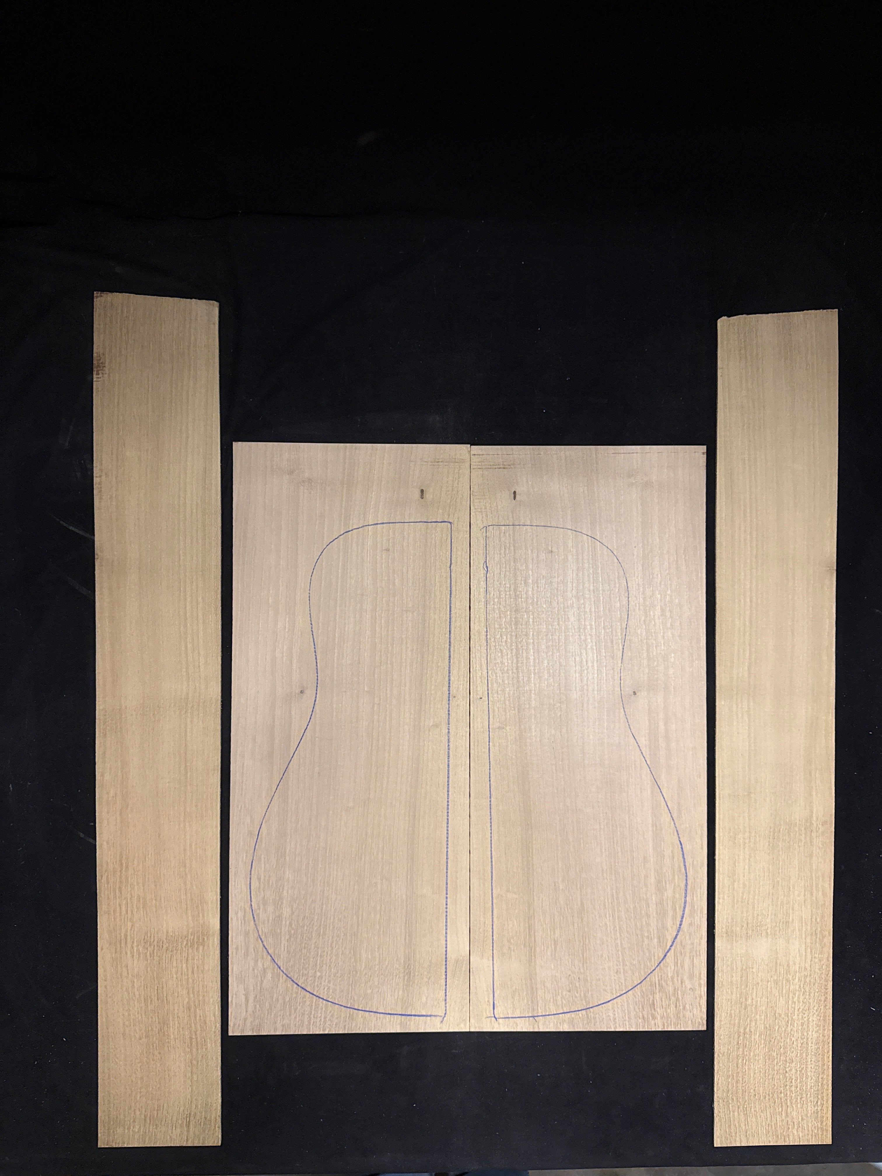 Black Locust Acoustic Guitar Back & Sides Set 15
