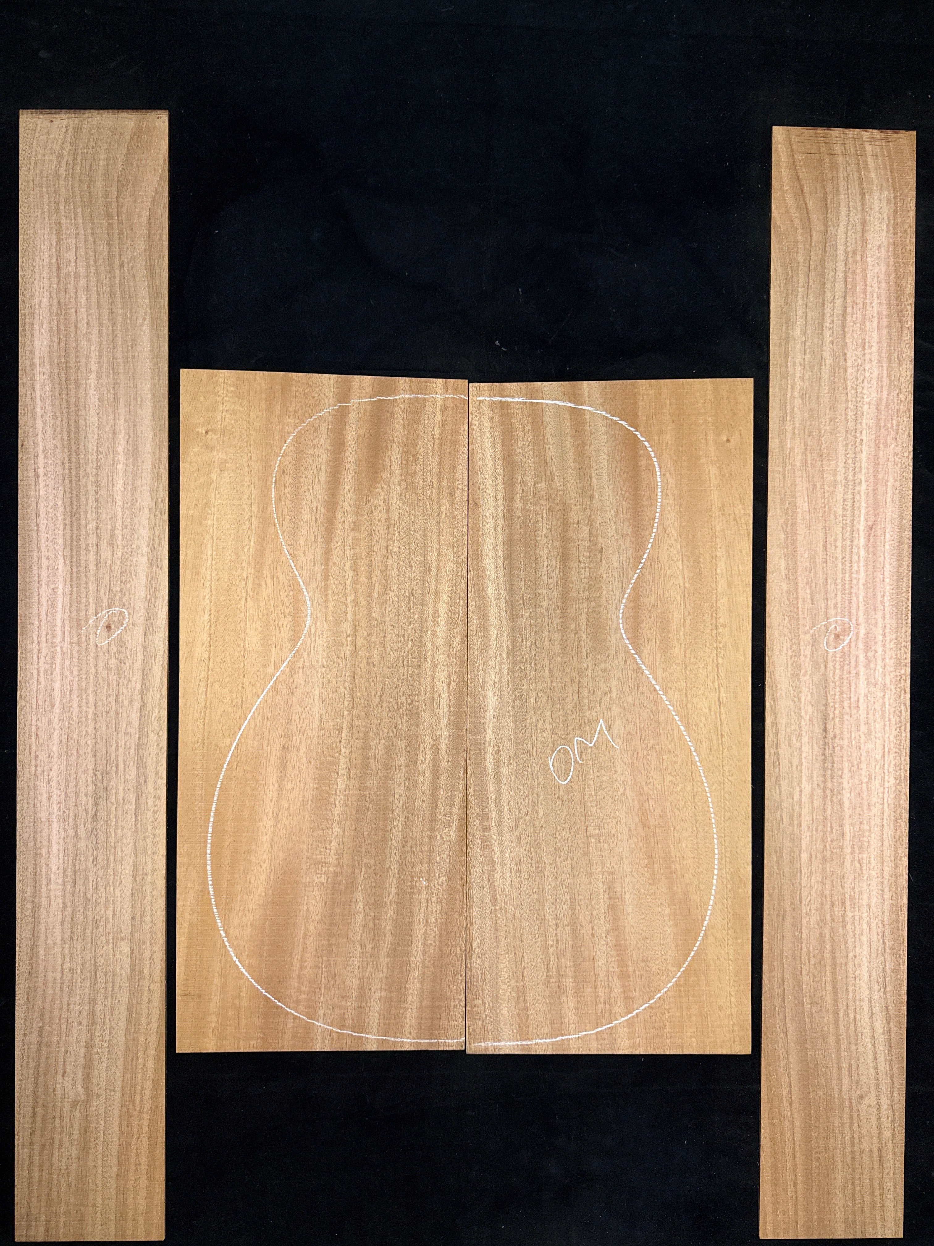 Cuban Mahogany Acoustic Guitar Back & Sides Set 52