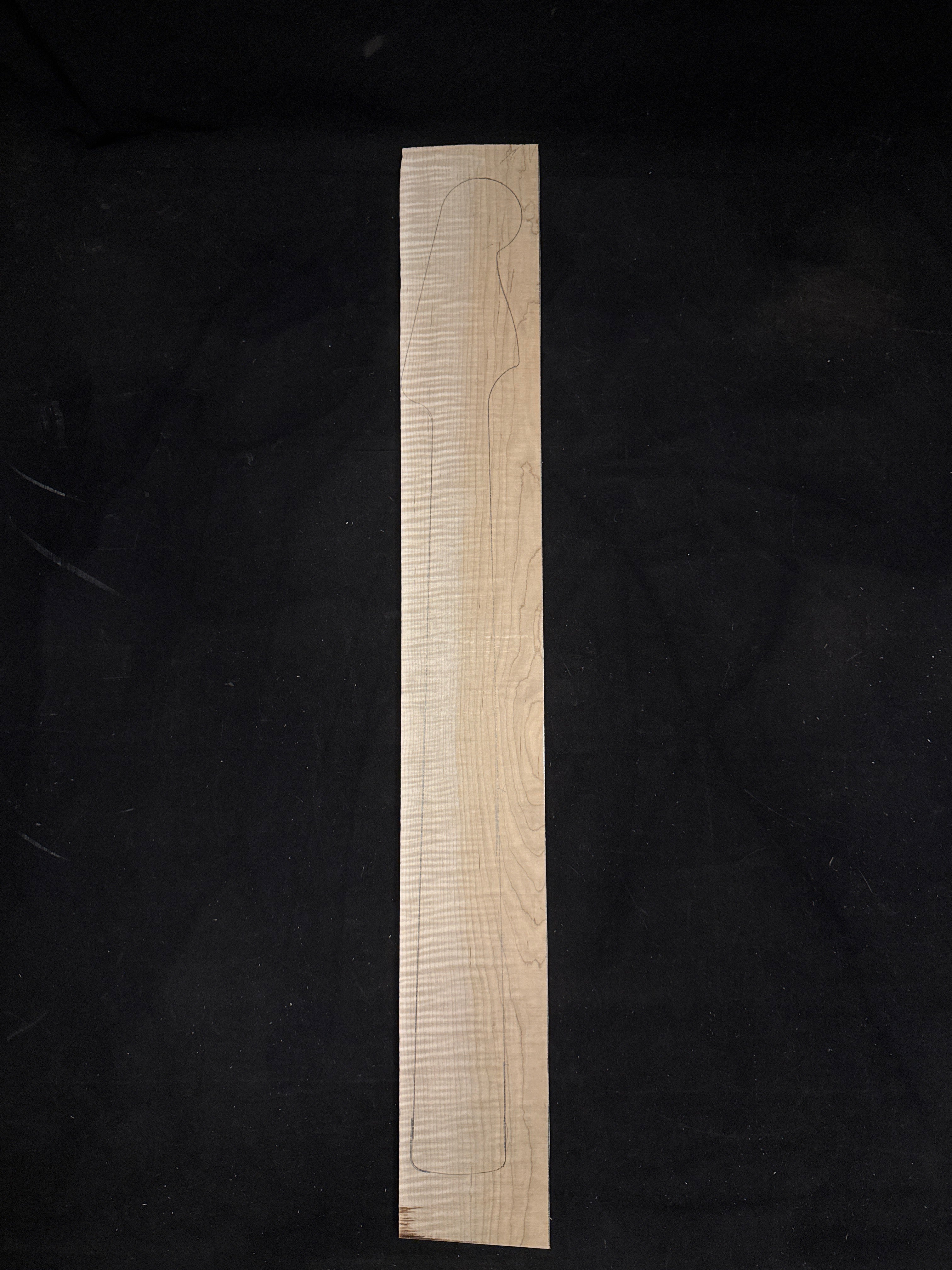 Figured Maple Bass/Electric Guitar Neck Blank 13