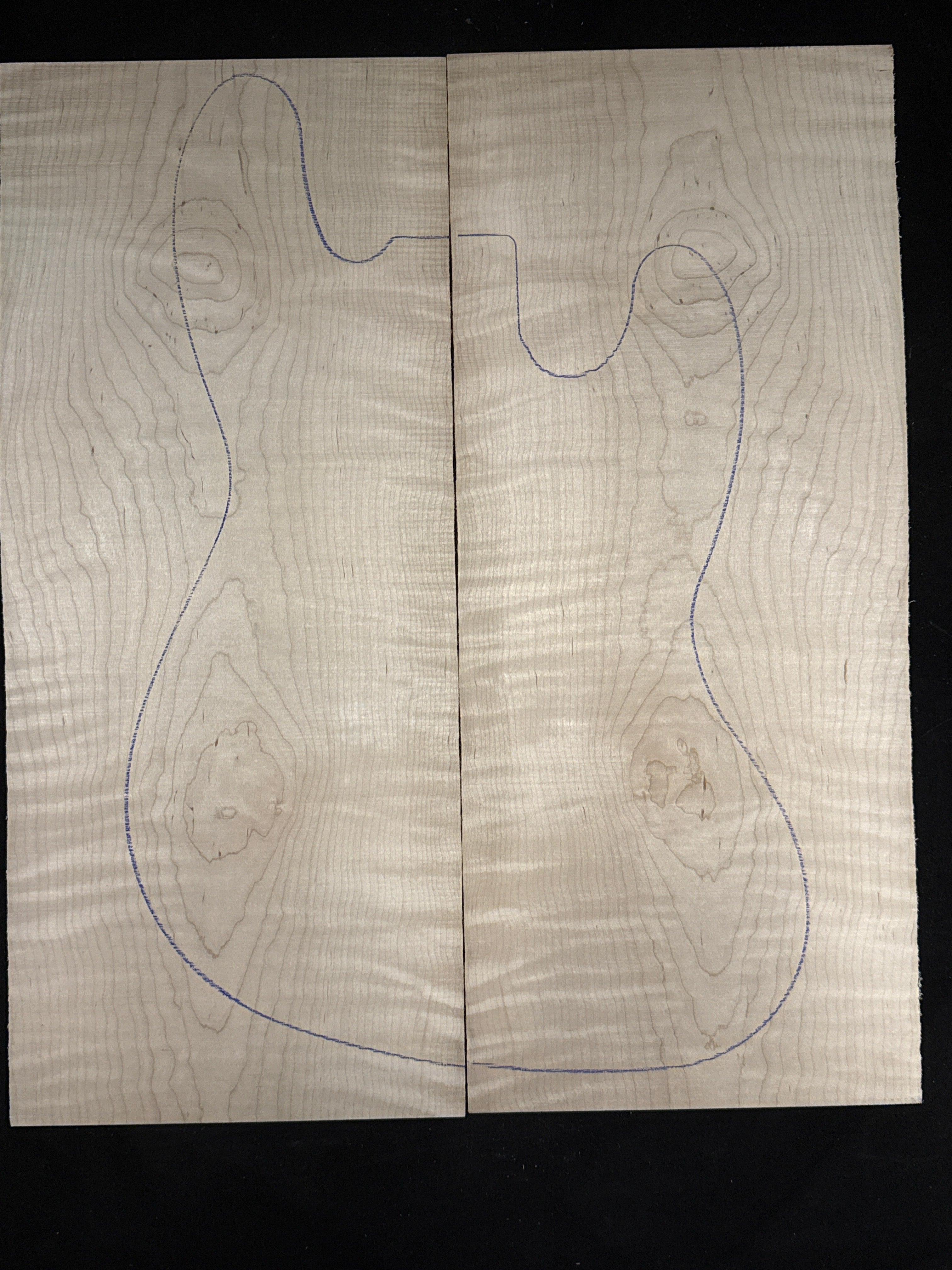 Figured Maple Electric Guitar/Bass Drop Top 27