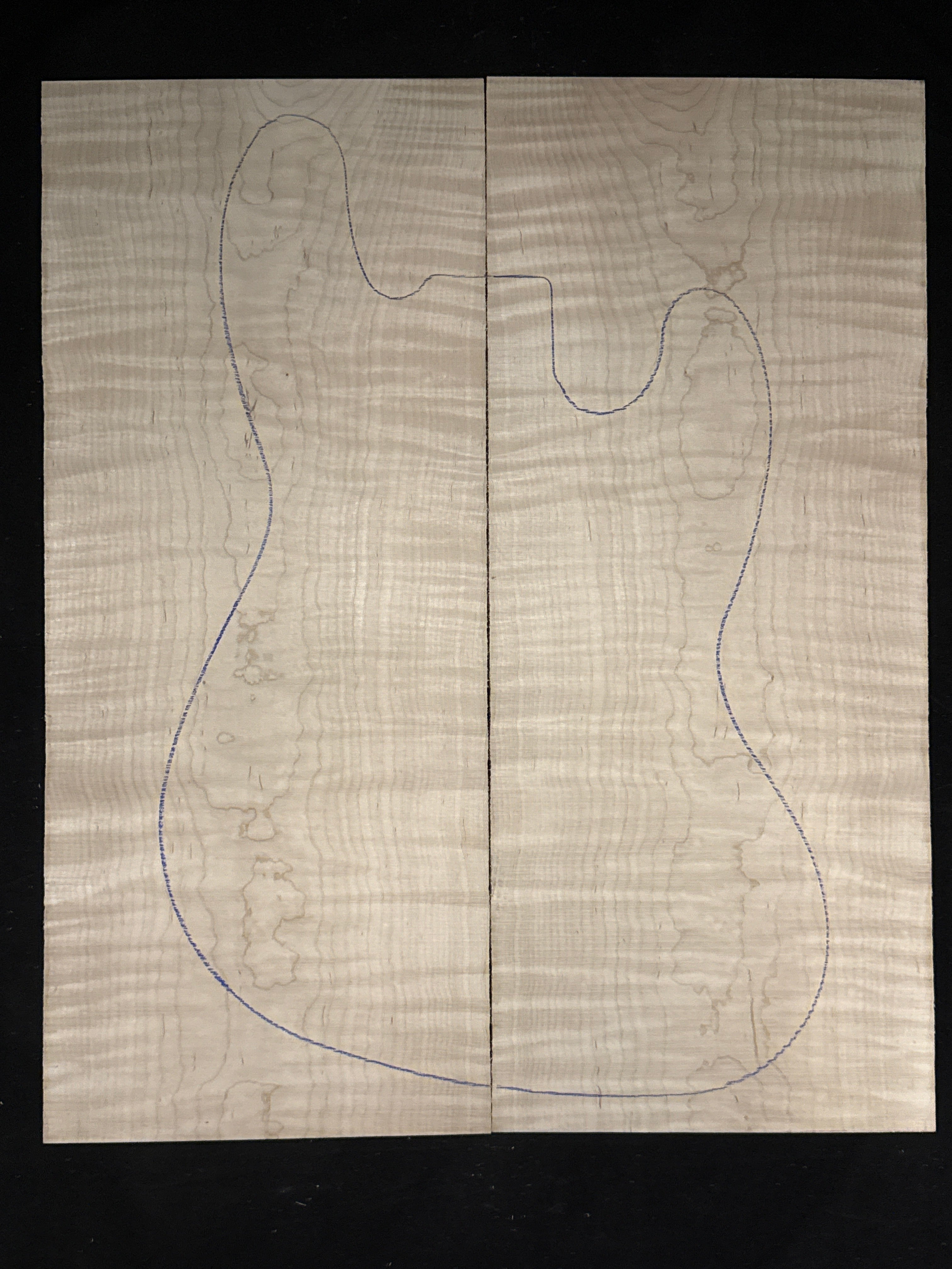 Figured Maple Electric Guitar/Bass Drop Top 19