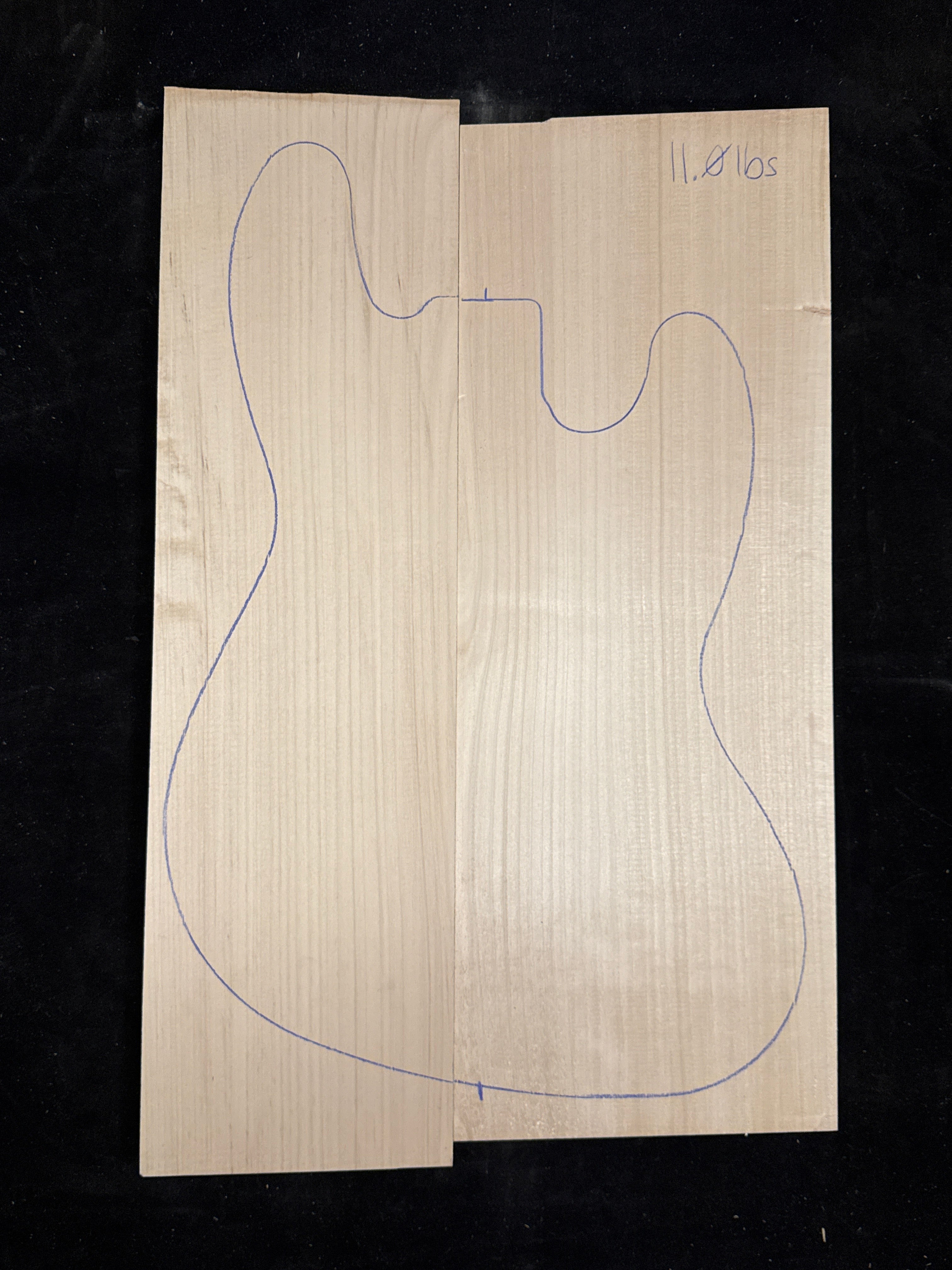 Alder 2-Piece Electric Guitar/Bass Body Blank 06