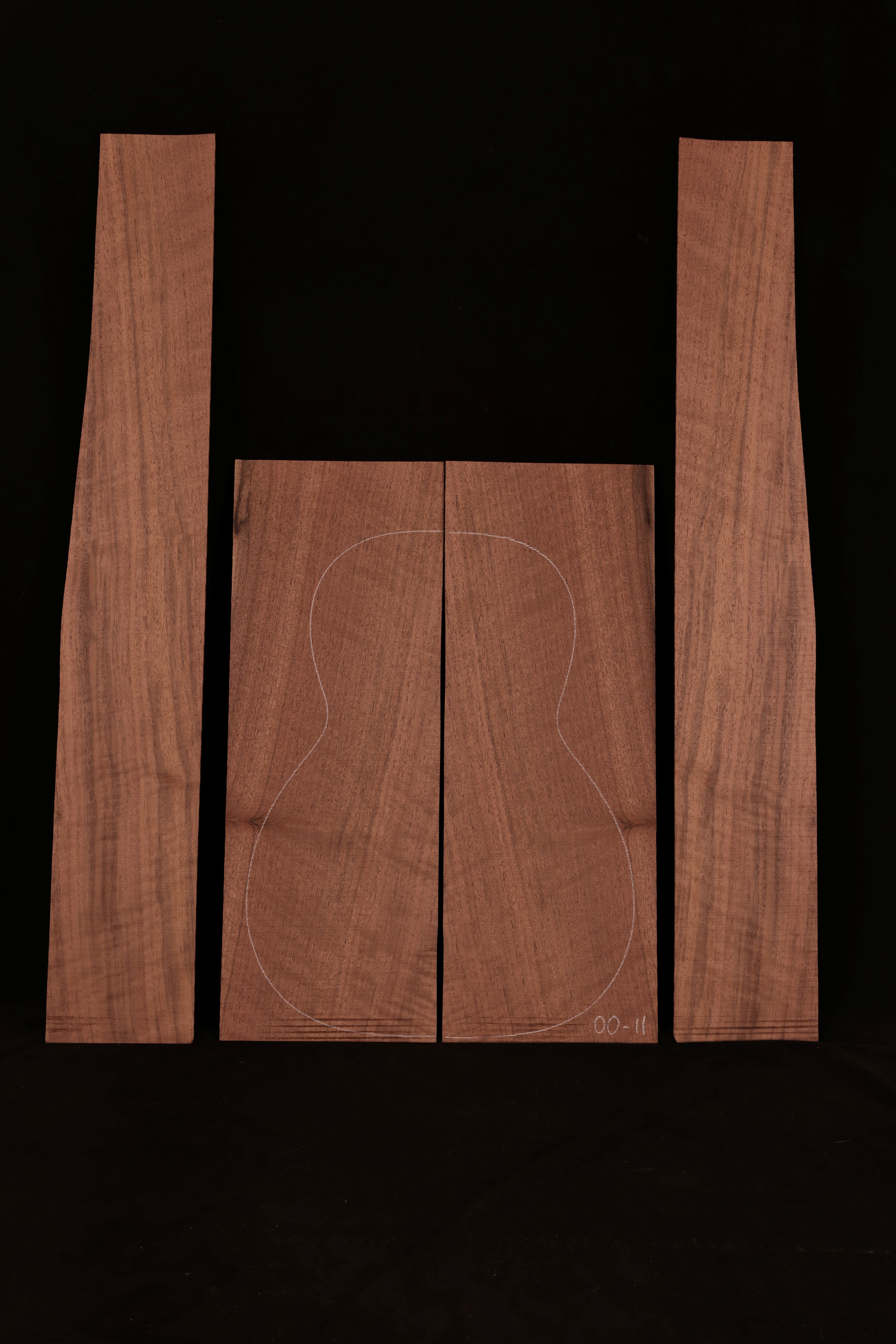 Curly Claro Walnut Acoustic Guitar Back & Sides Set 25
