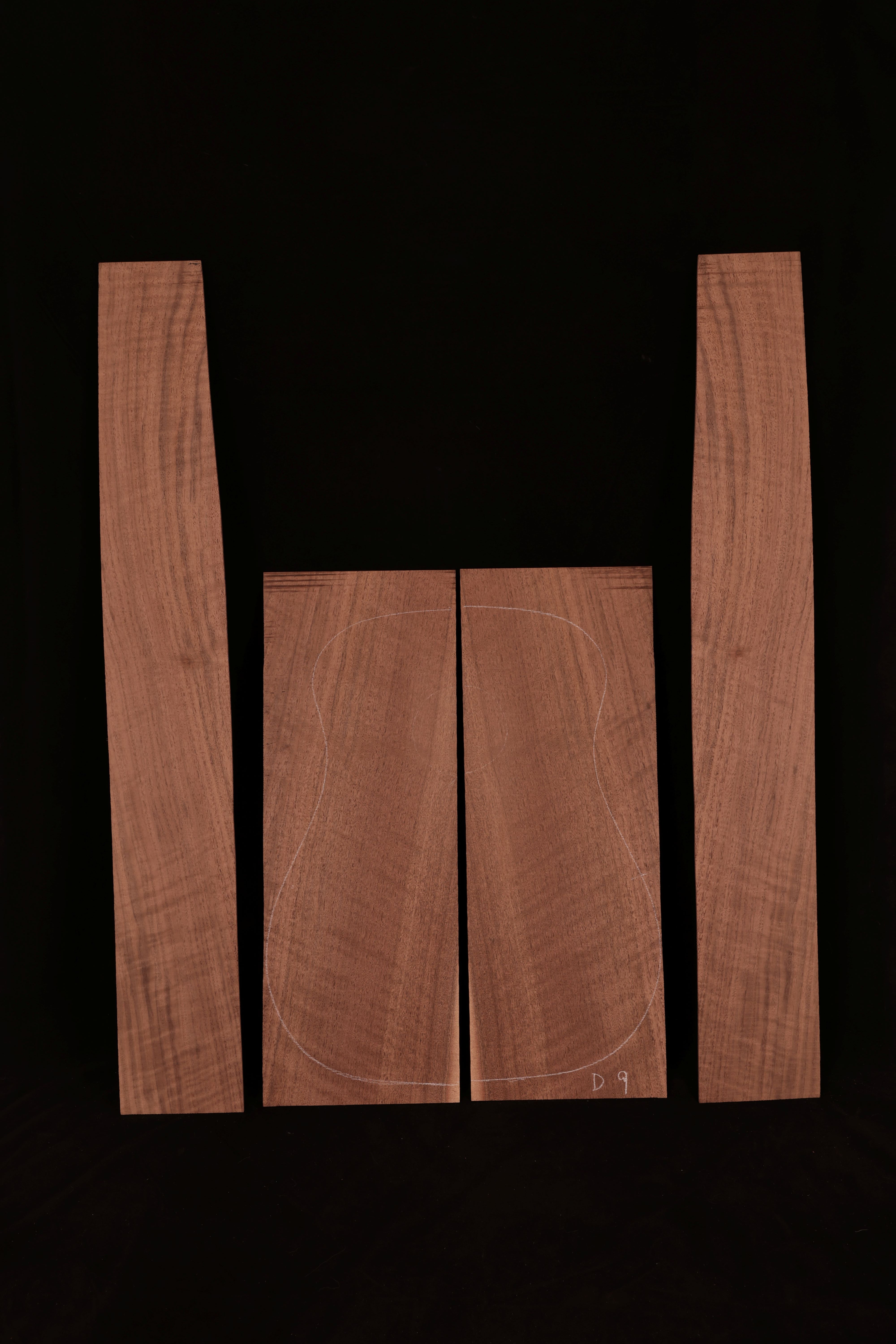 Curly Claro Walnut Acoustic Guitar Back & Sides Set 27
