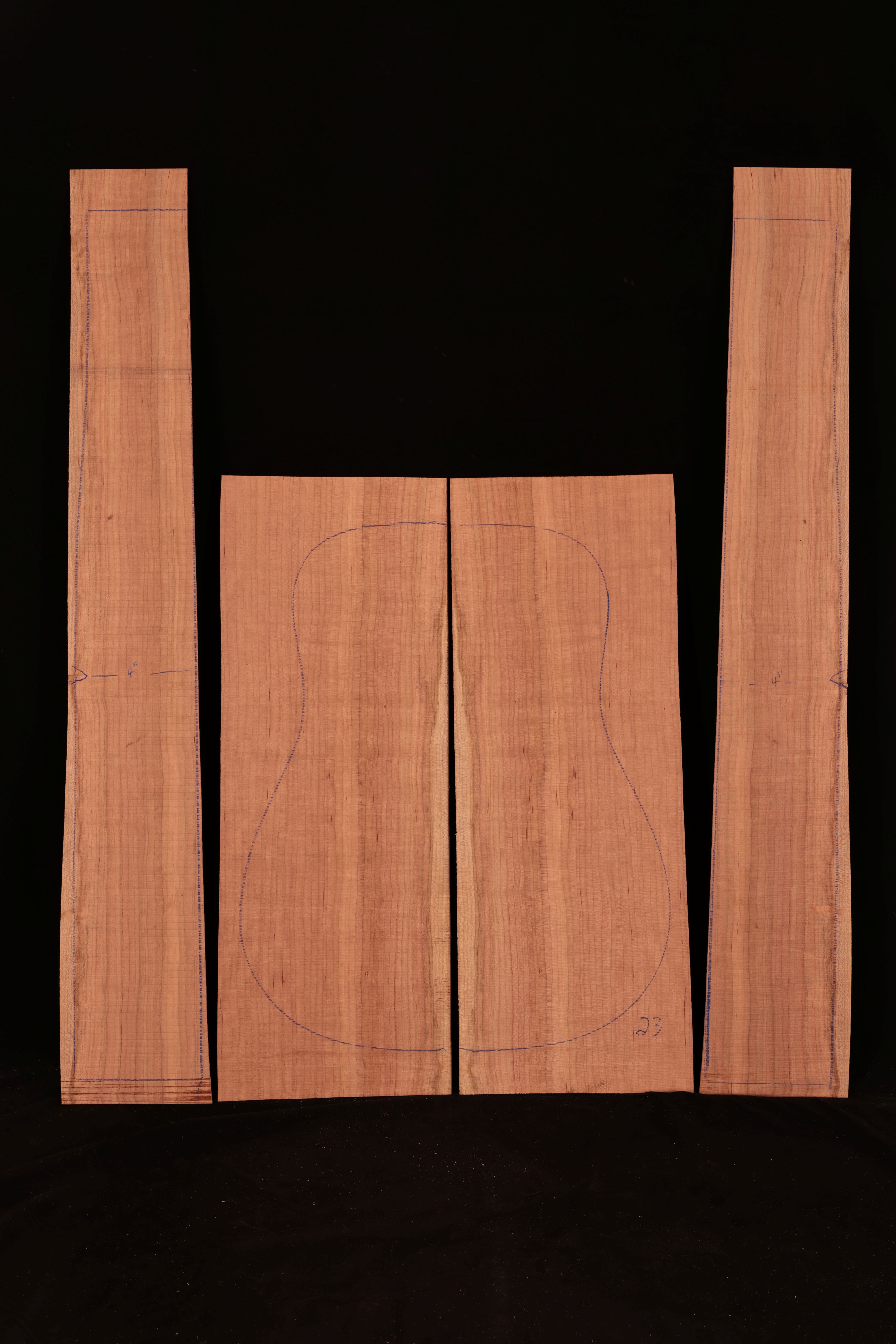 Cherry Dream Acoustic Guitar Back & Sides Set 23
