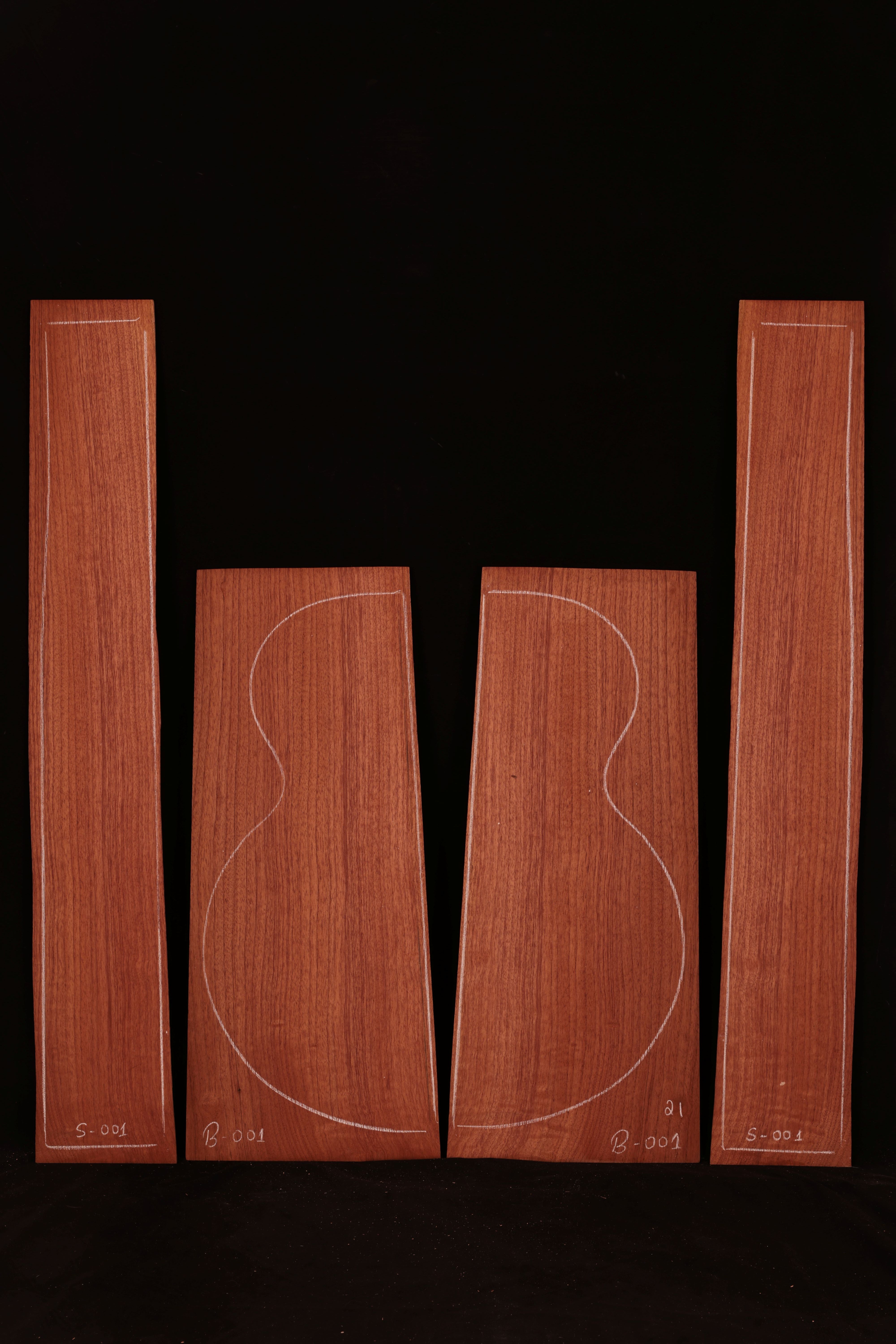Australian Red Cedar Acoustic Guitar Back and Sides Set 01