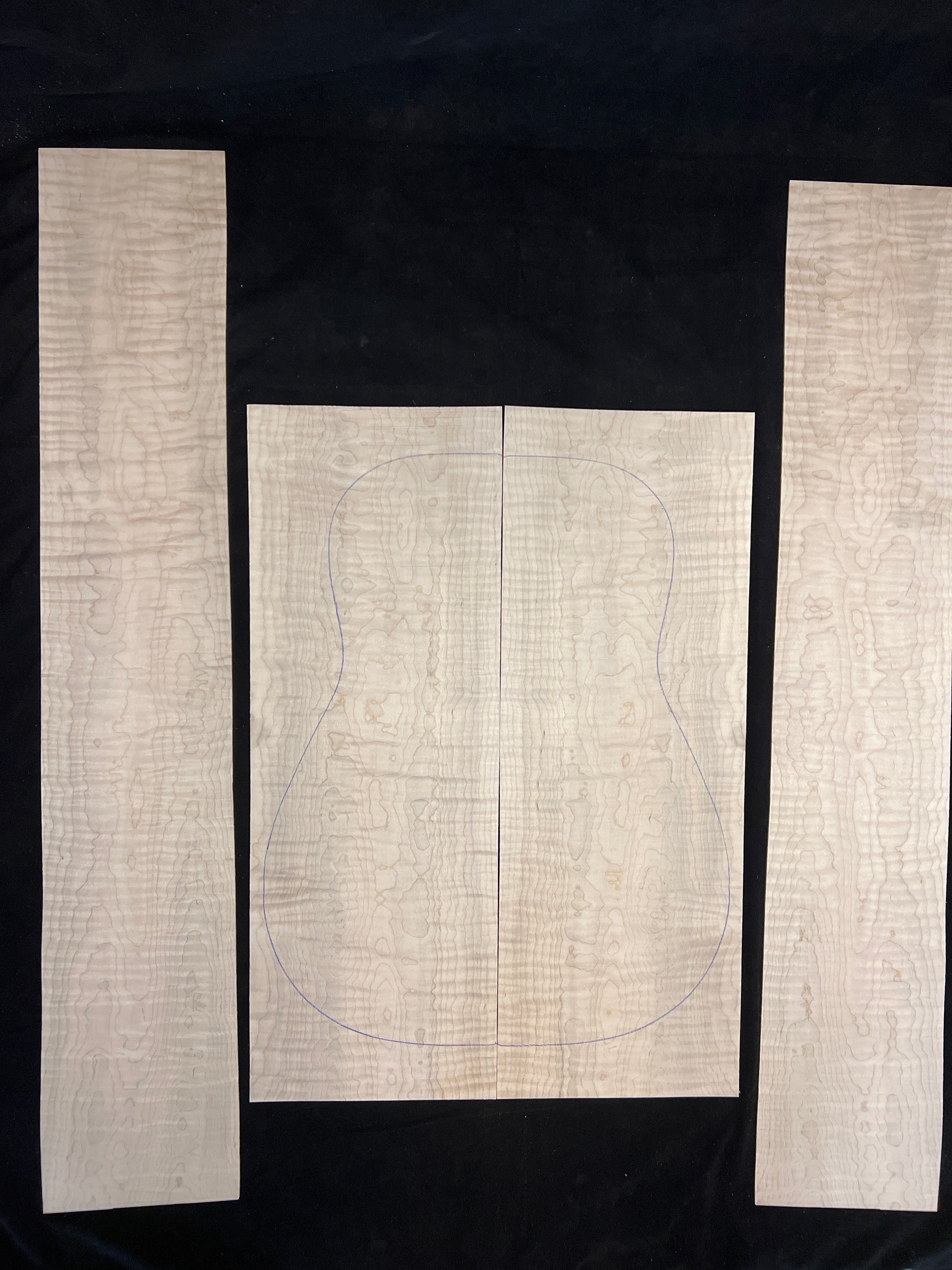 Figured Maple Acoustic Guitar Back and Sides Set 28