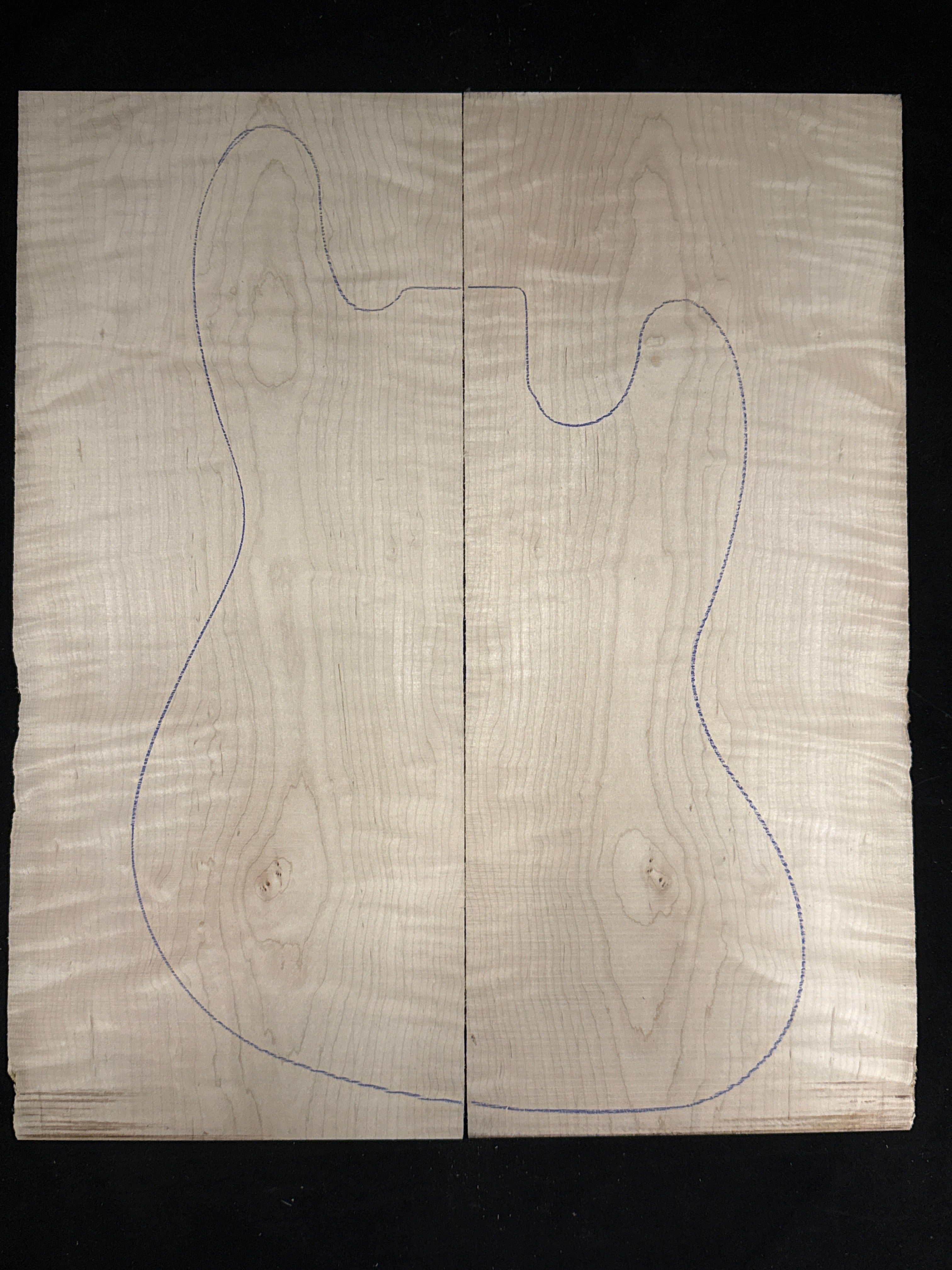 Figured Maple Electric Guitar/Bass Drop Top 20