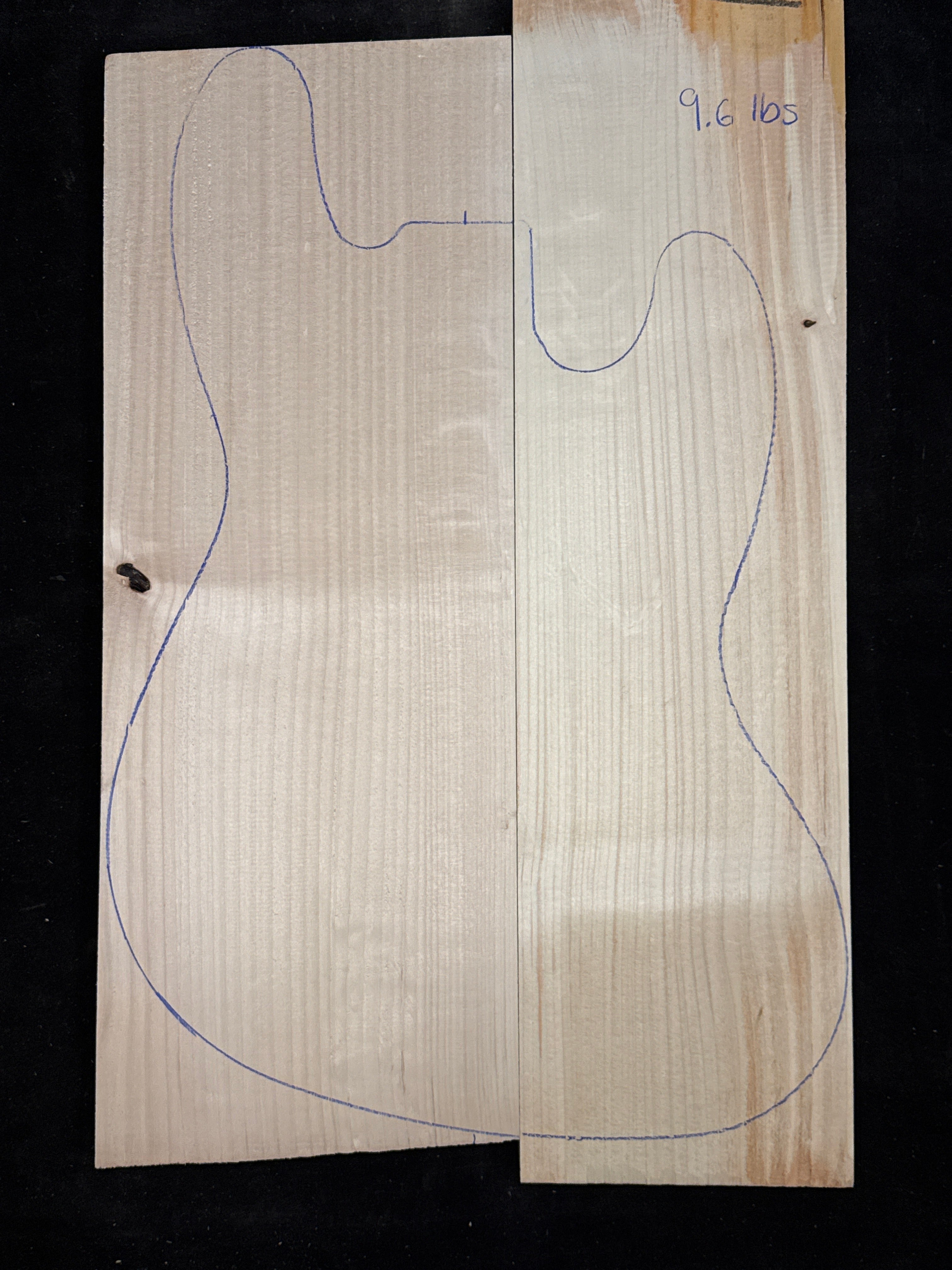 Alder 2-Piece Electric Guitar/Bass Body Blank 12