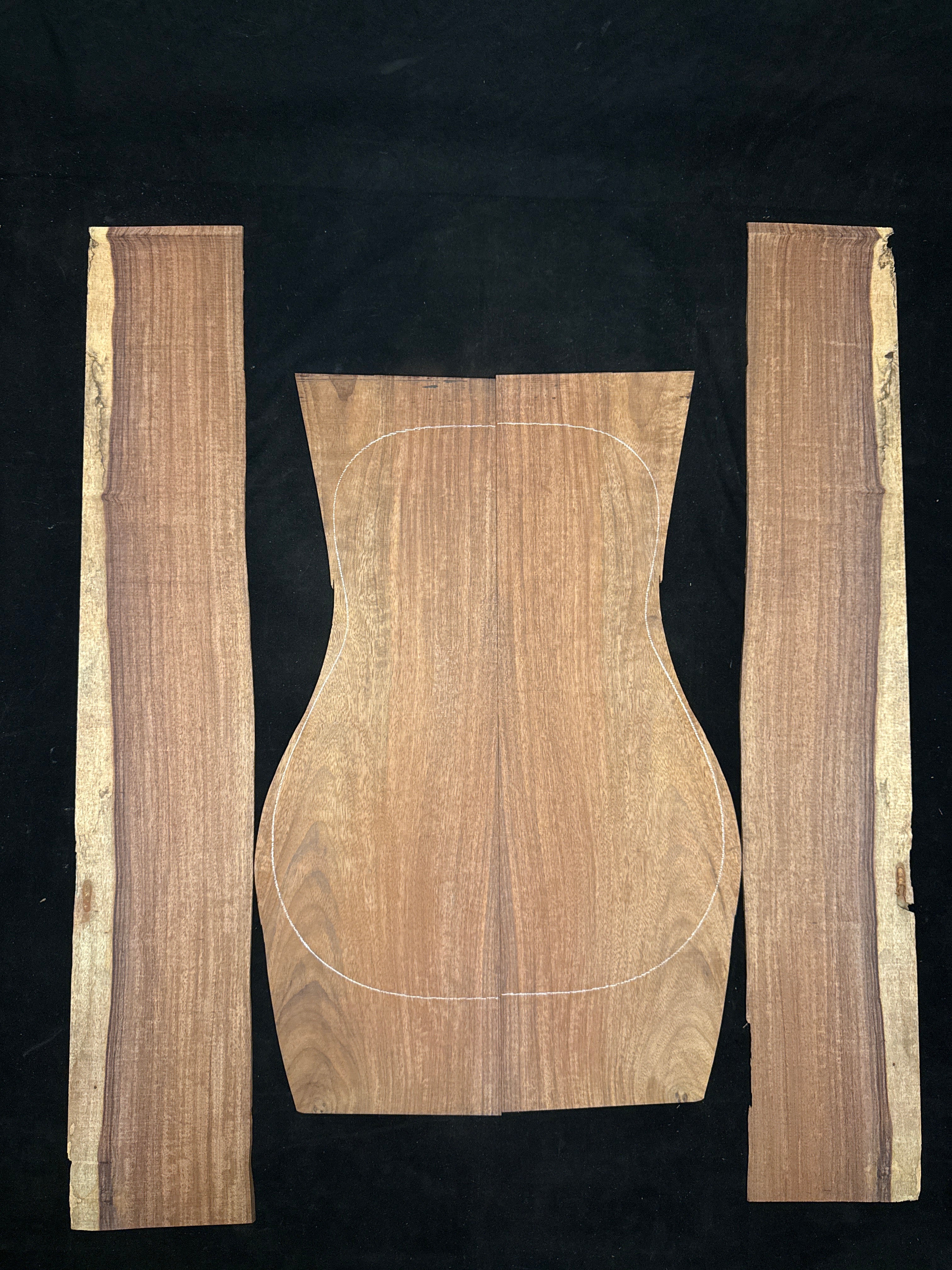 Figured Granadillo Acoustic Guitar Back and Sides Set 07