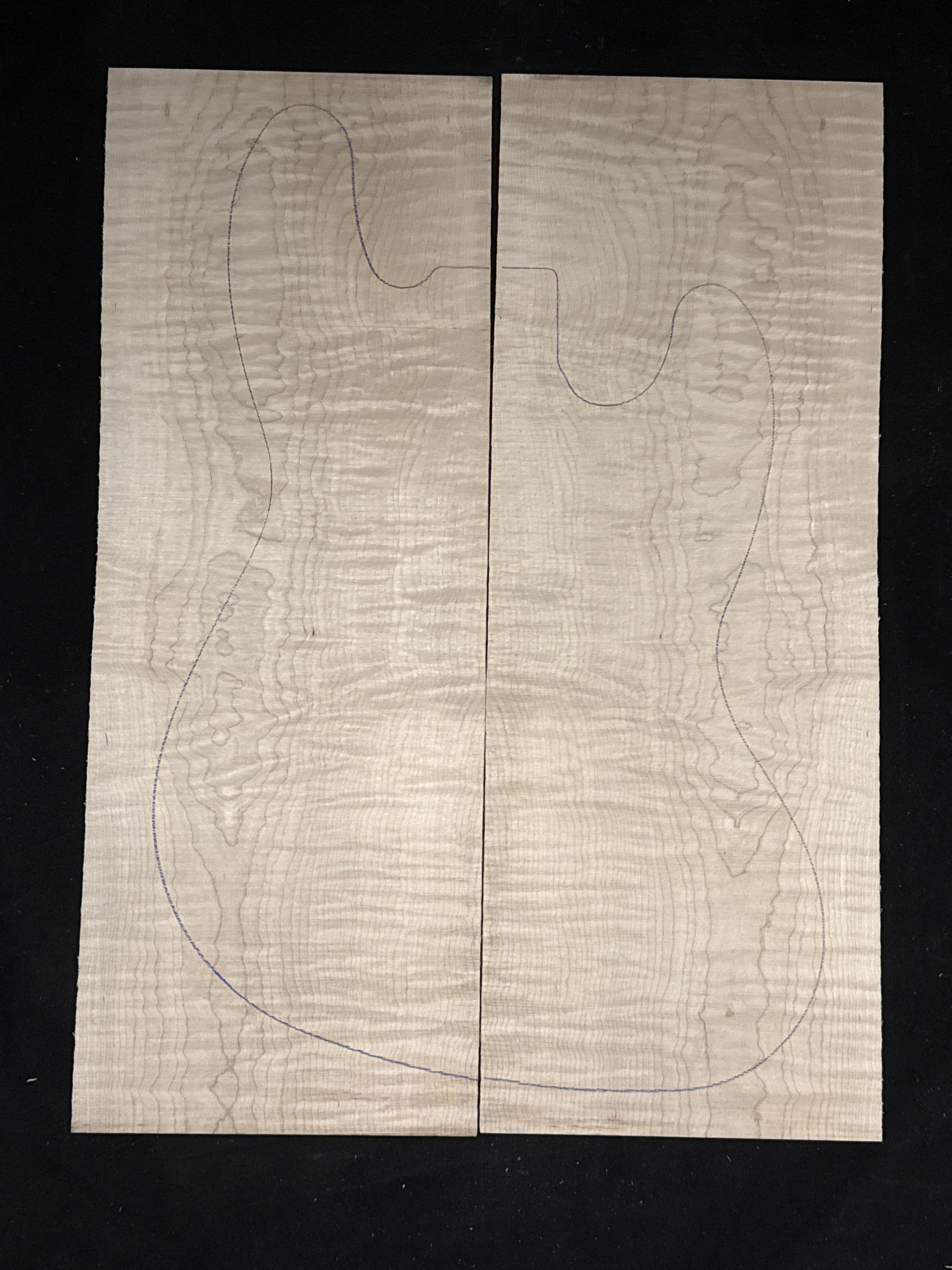 Figured Maple Electric Guitar/Bass Drop Top 14