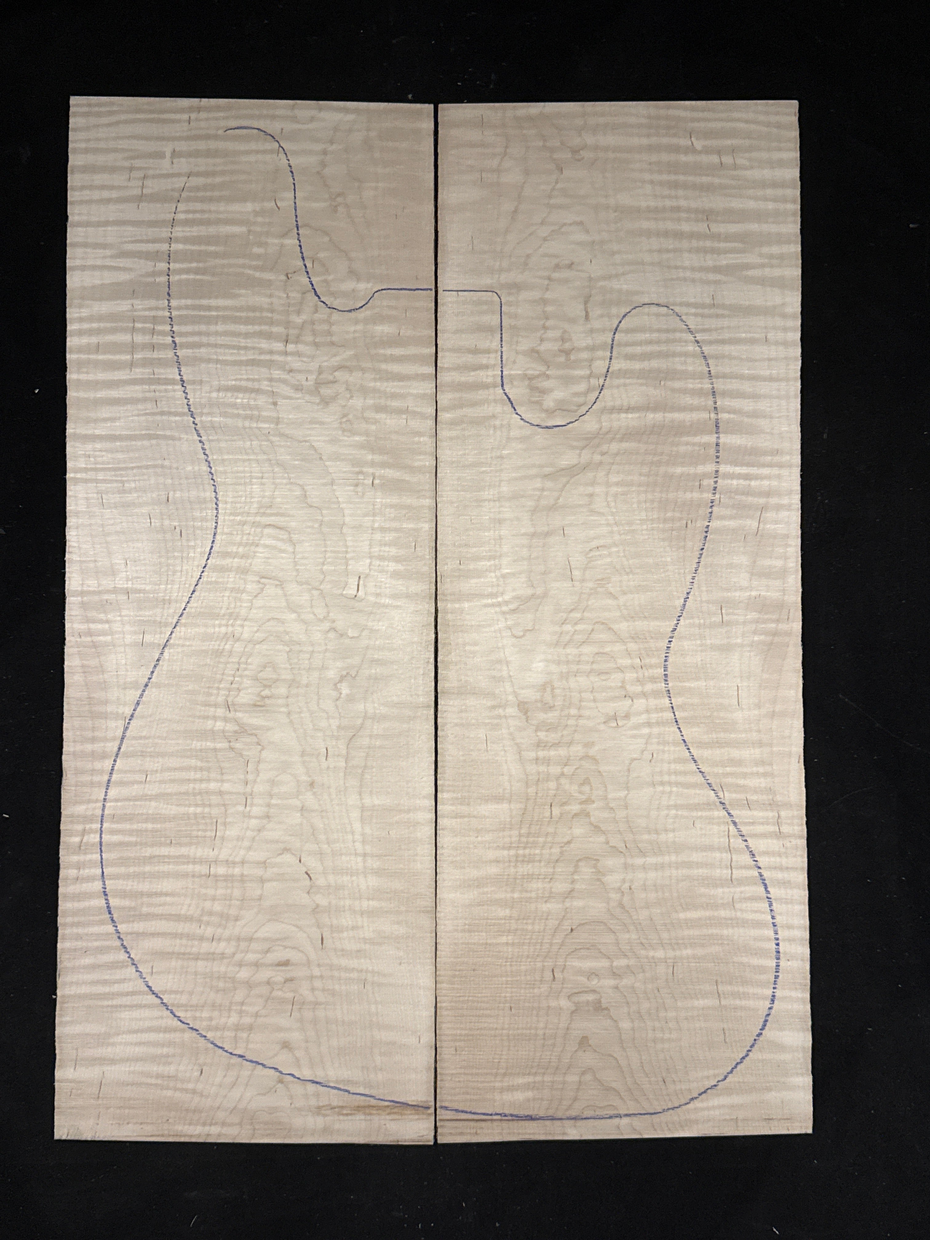 Figured Maple Electric Guitar/Bass Drop Top 25