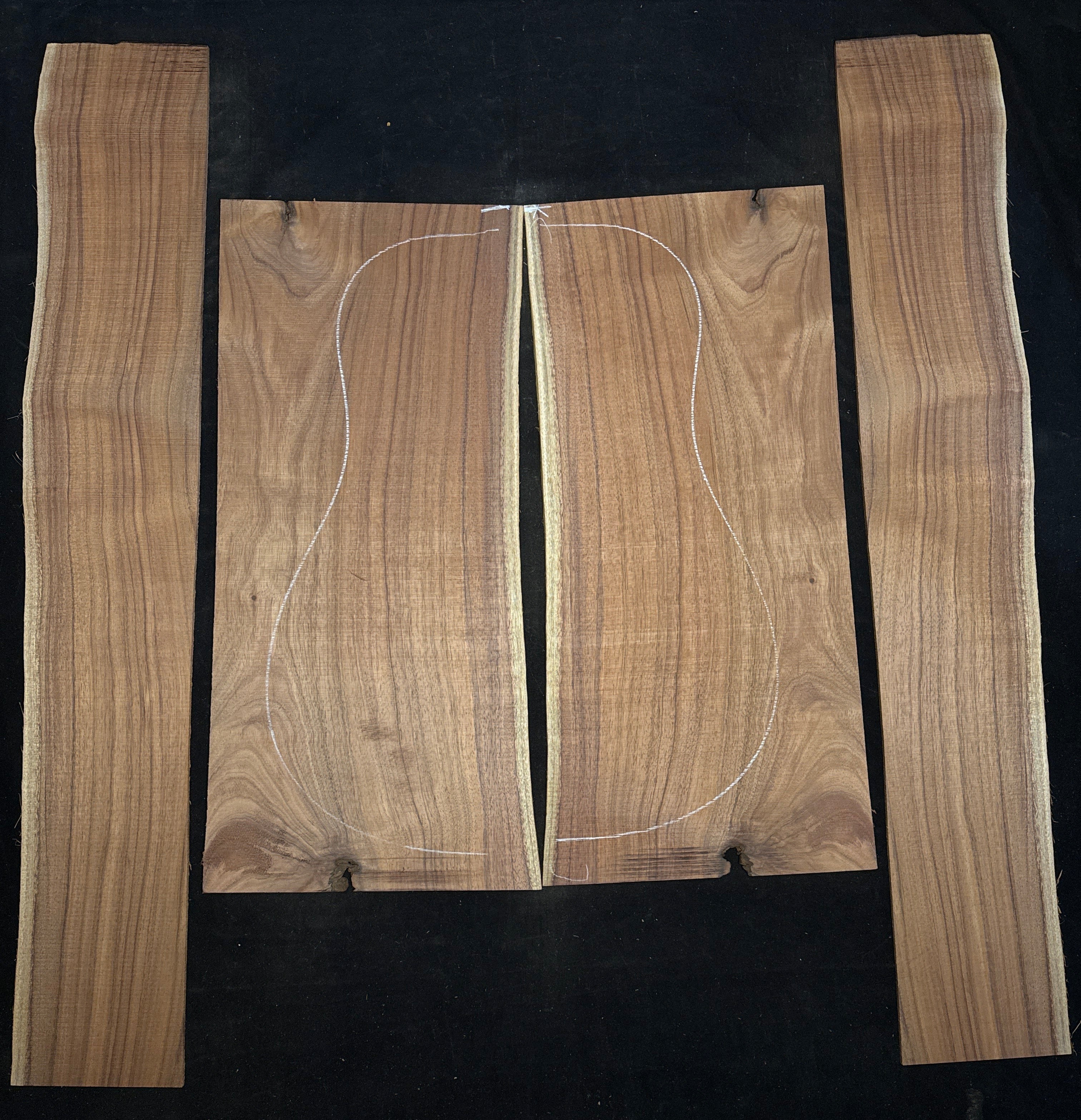 Koa Acoustic Guitar Back & Sides Set 12