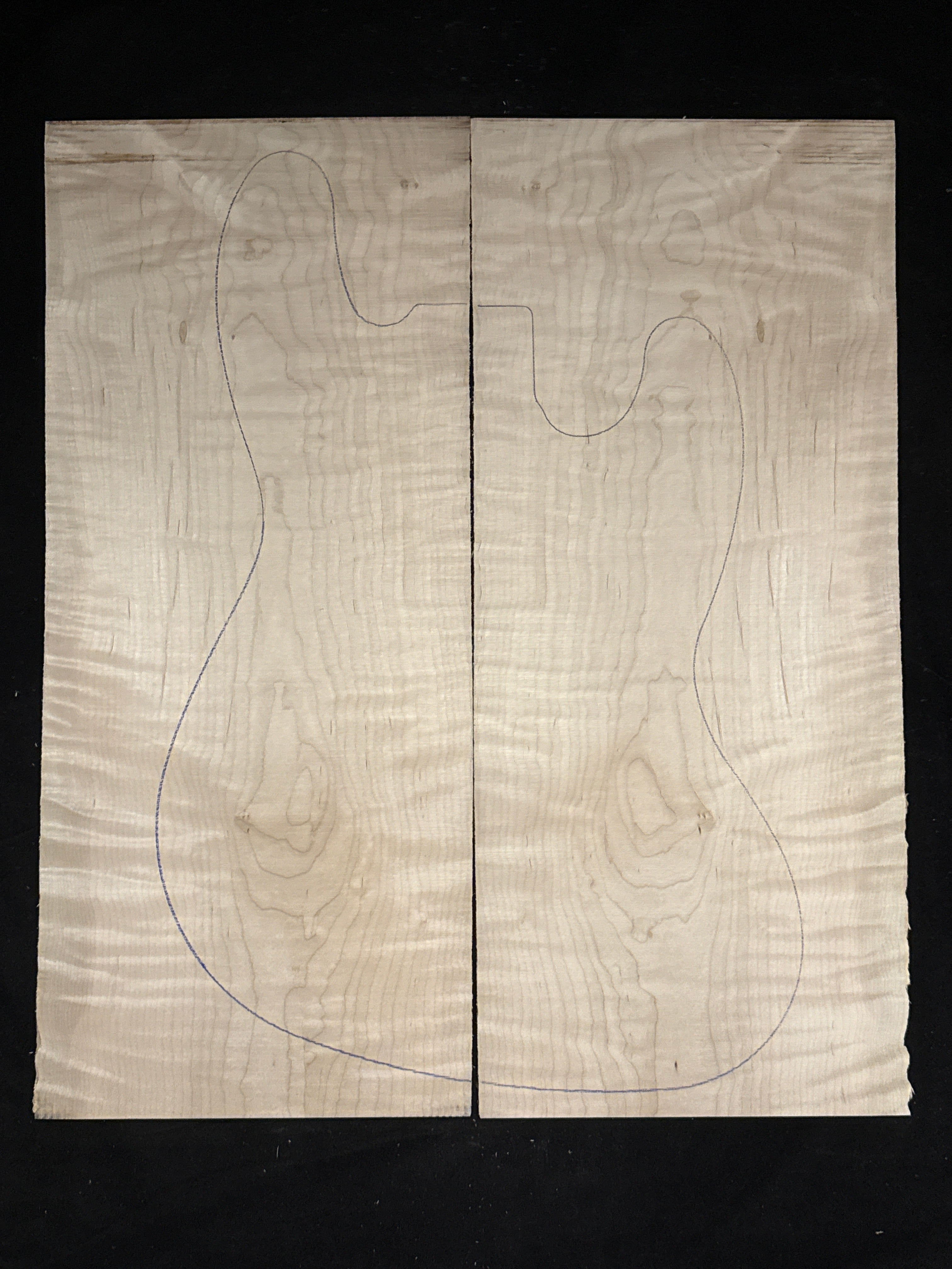 Figured Maple Electric Guitar/Bass Drop Top 22