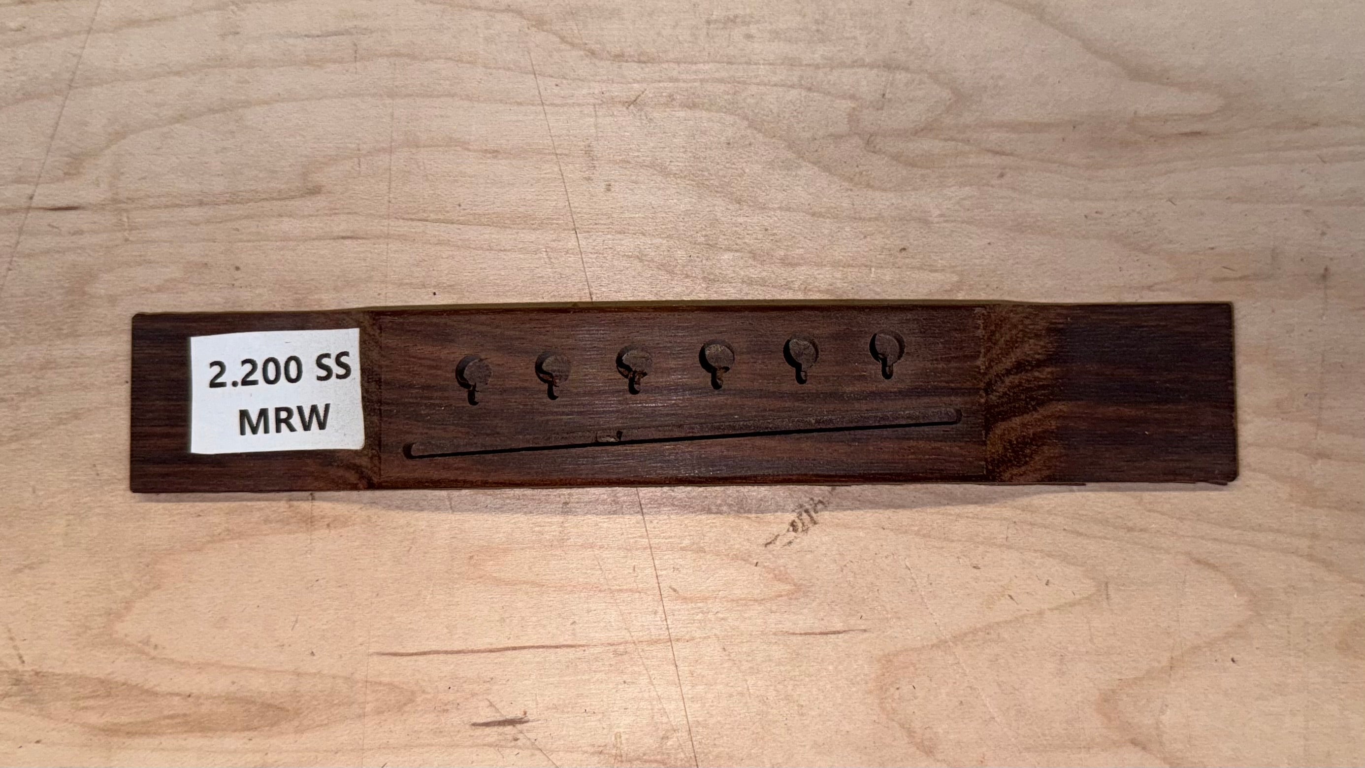 Madagascar Rosewood Acoustic Guitar Bar Bridge 2.200" String Spacing