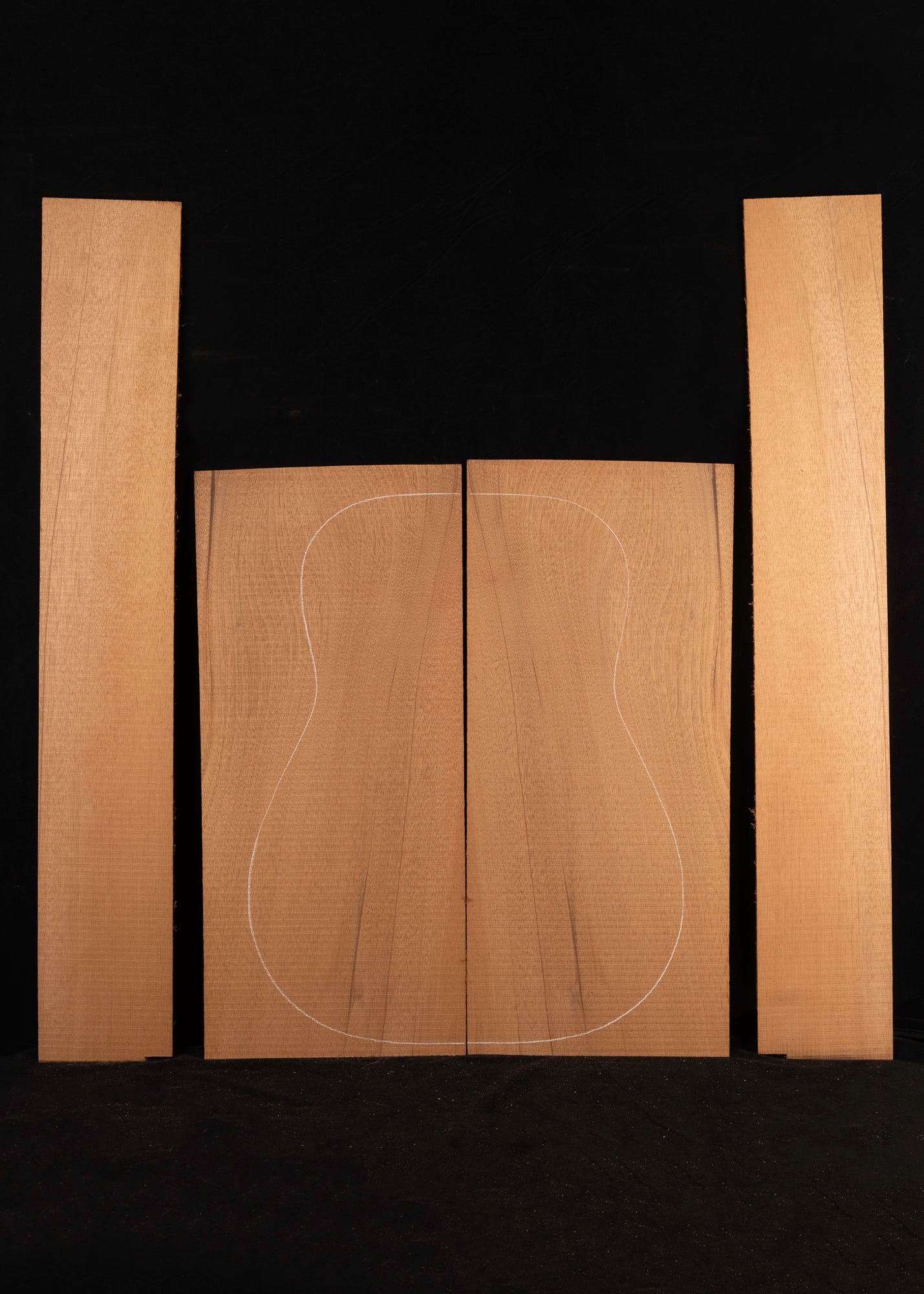 South American Mahogany Acoustic Guitar Back and Sides Set 12