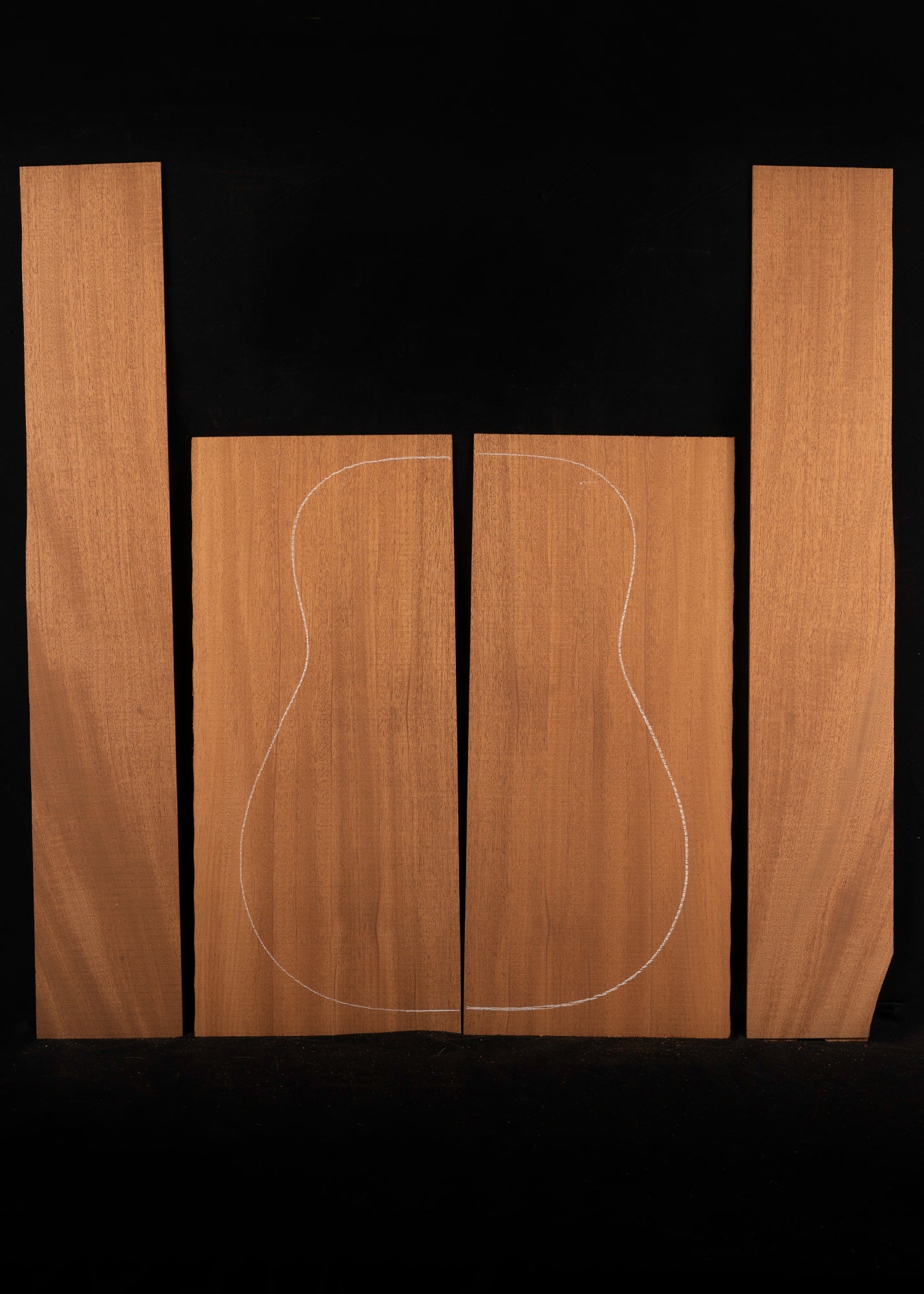 South American Mahogany Acoustic Guitar Back and Sides Set 14