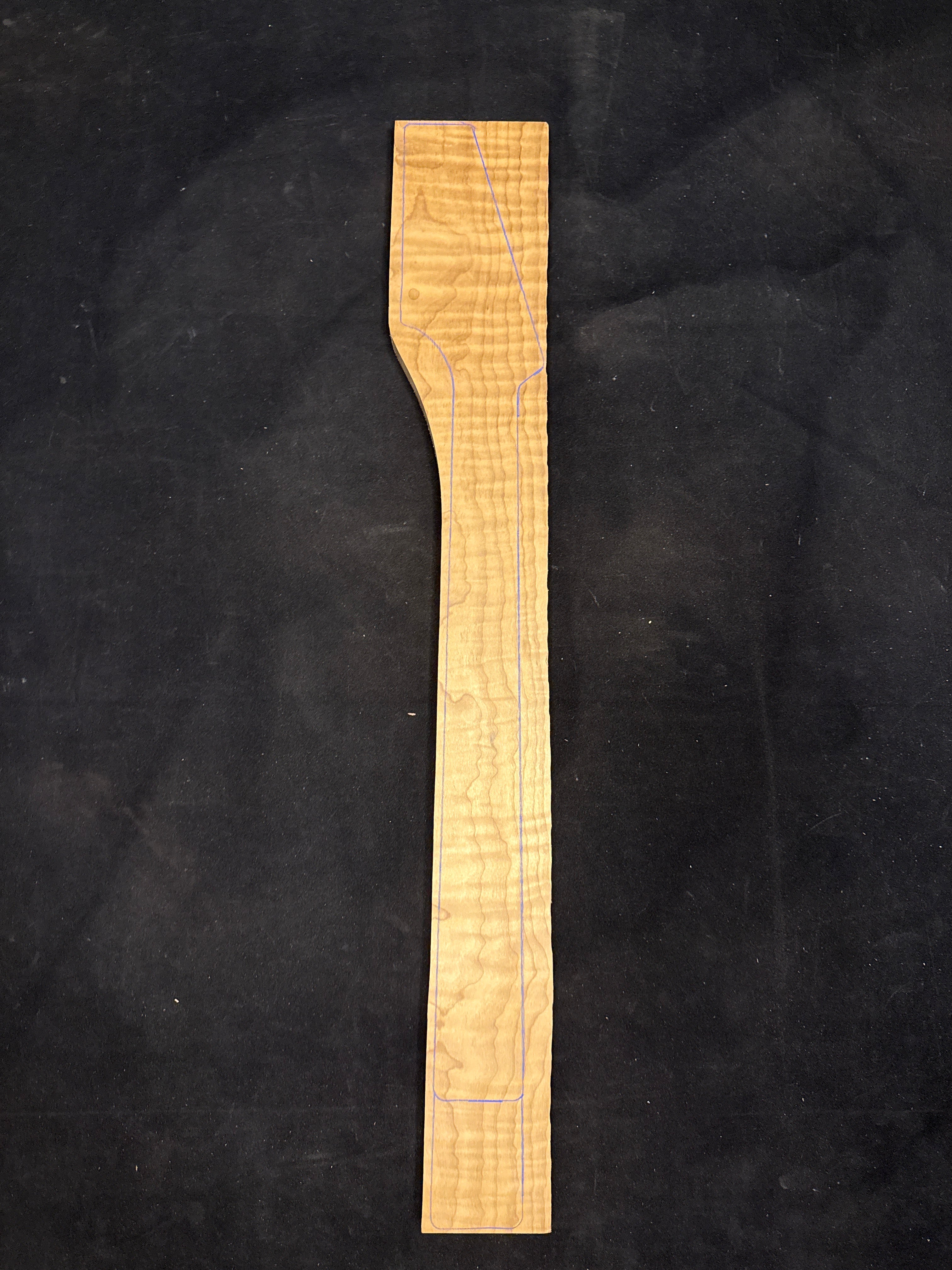 Figured Torrefied Maple Electric Guitar Neck Blank 24