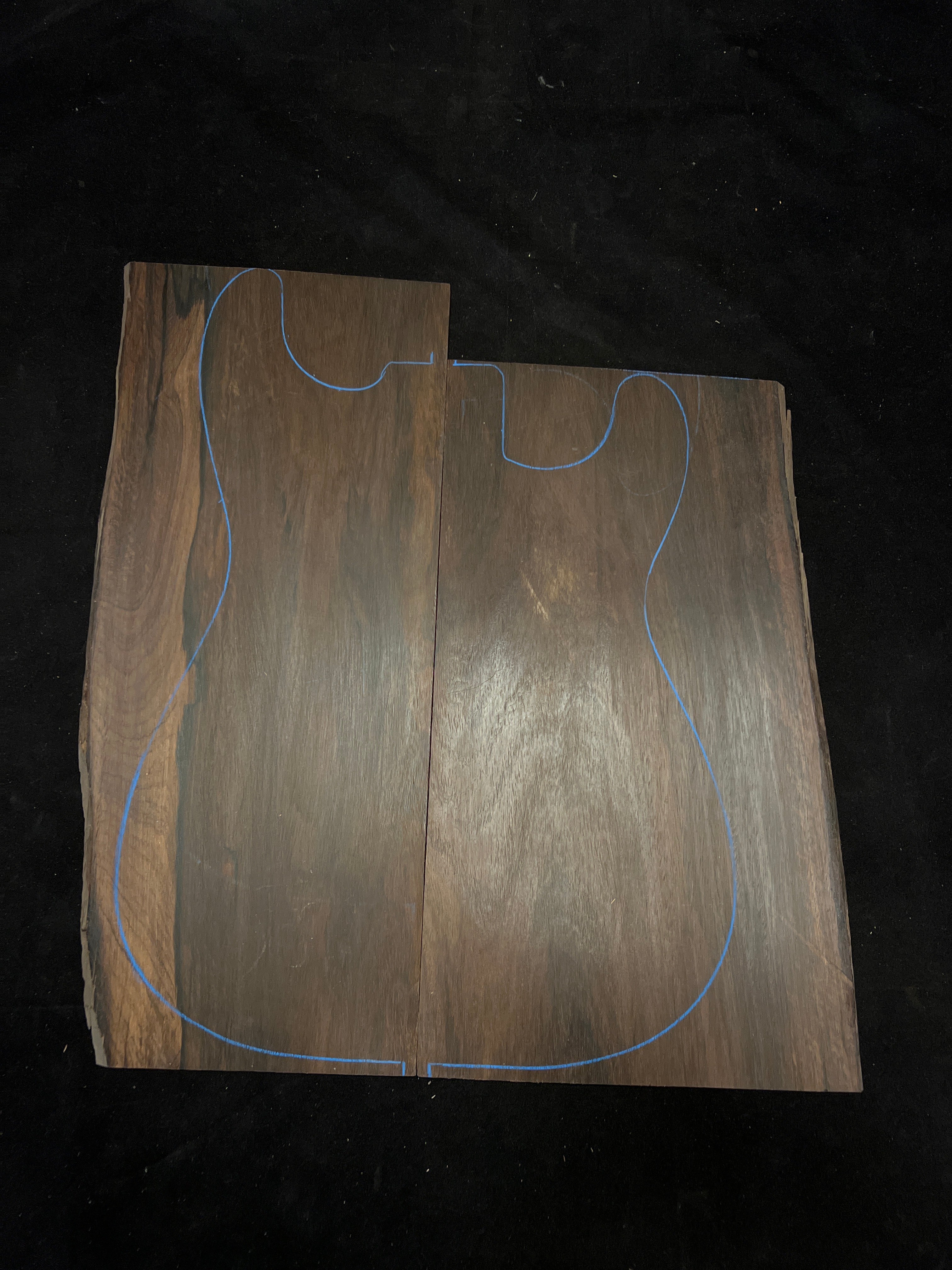 Brazilian Rosewood UNMATCHED Electric Guitar Laminate Top 07