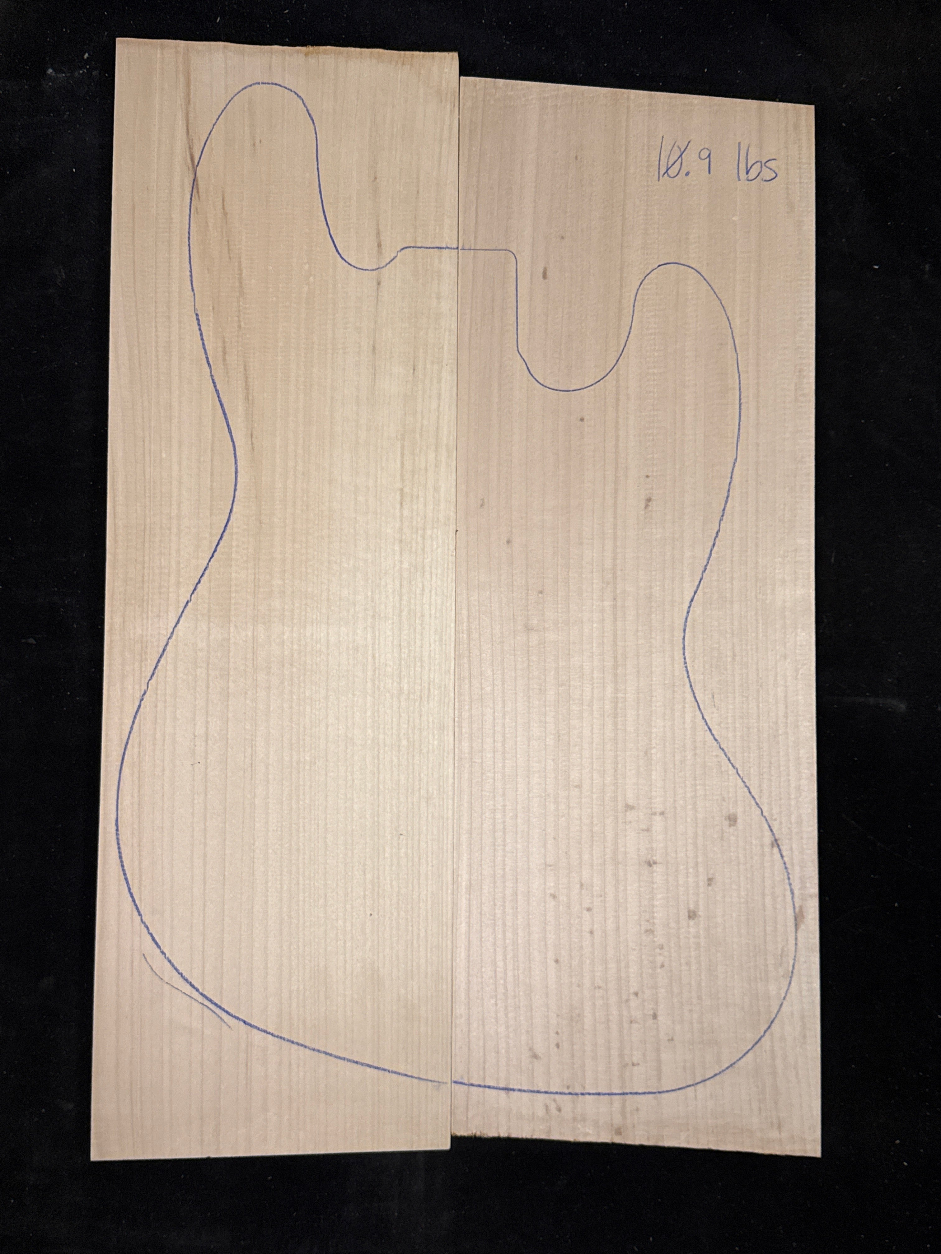 Alder 2-Piece Electric Guitar/Bass Body Blank 15