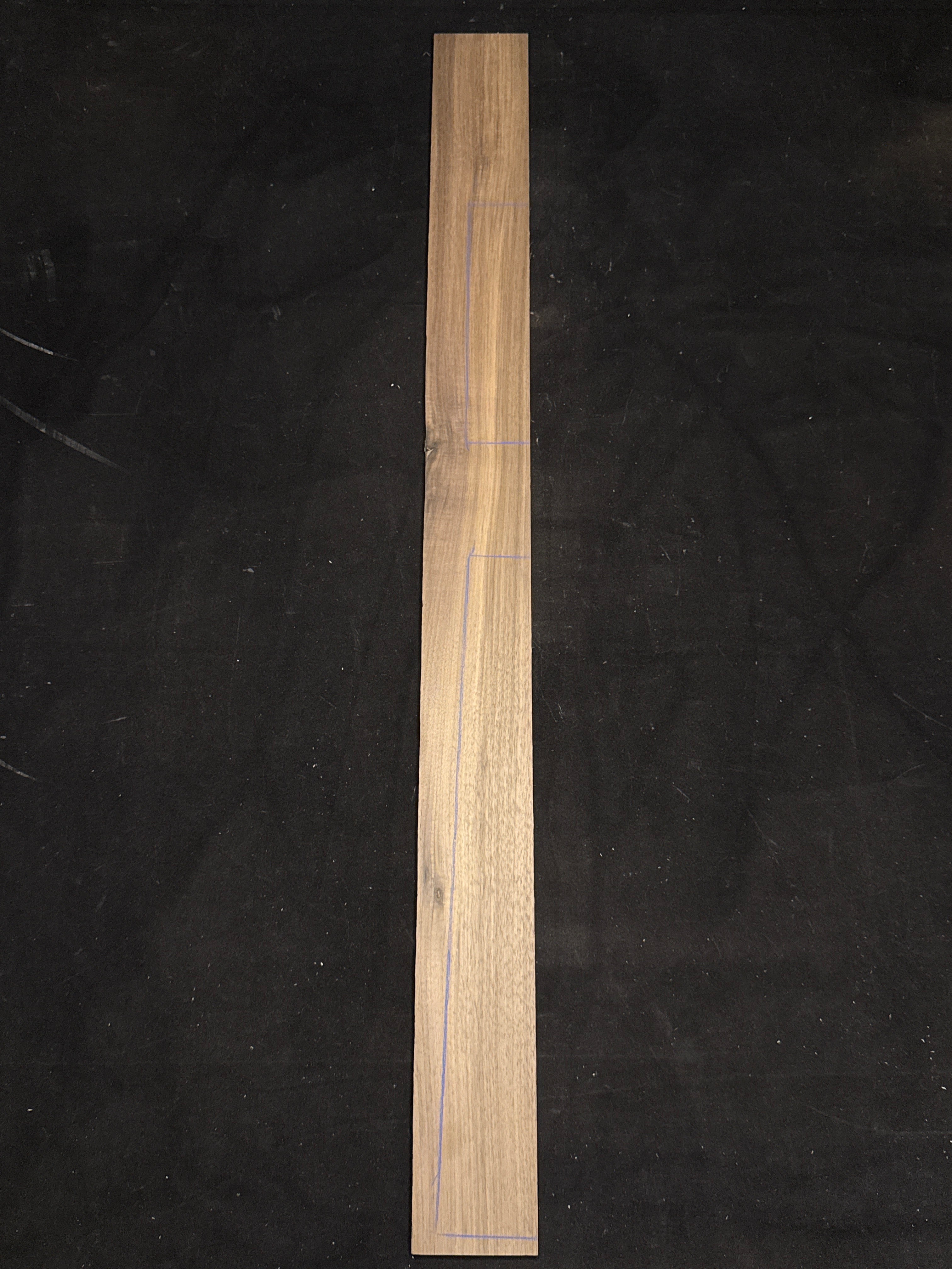 Black Walnut Guitar Fingerboard and Bridge Blank 07